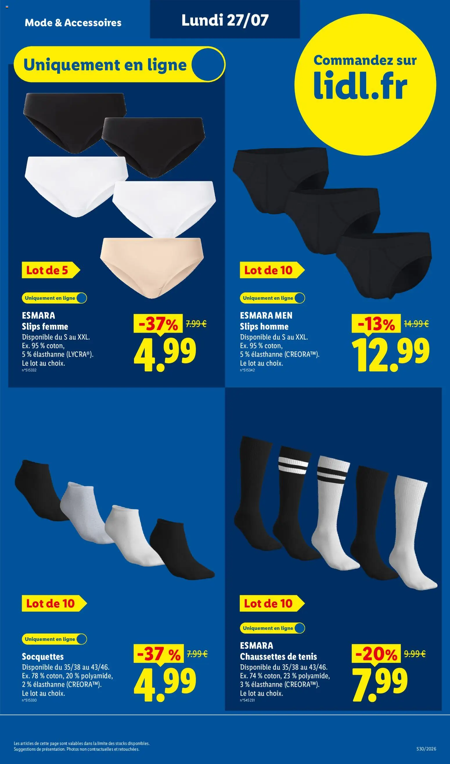{H1} | Page: 53 | Produits: Chaussettes, Slips