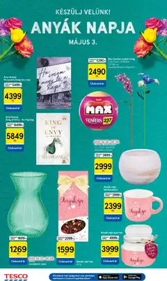 Tesco aktuális akciós újság - amely érvényes a következő dátumtól: 29.04.2026 | Oldal: 30 | Termékek: Váza, Gyertya, Tea, Kaspó