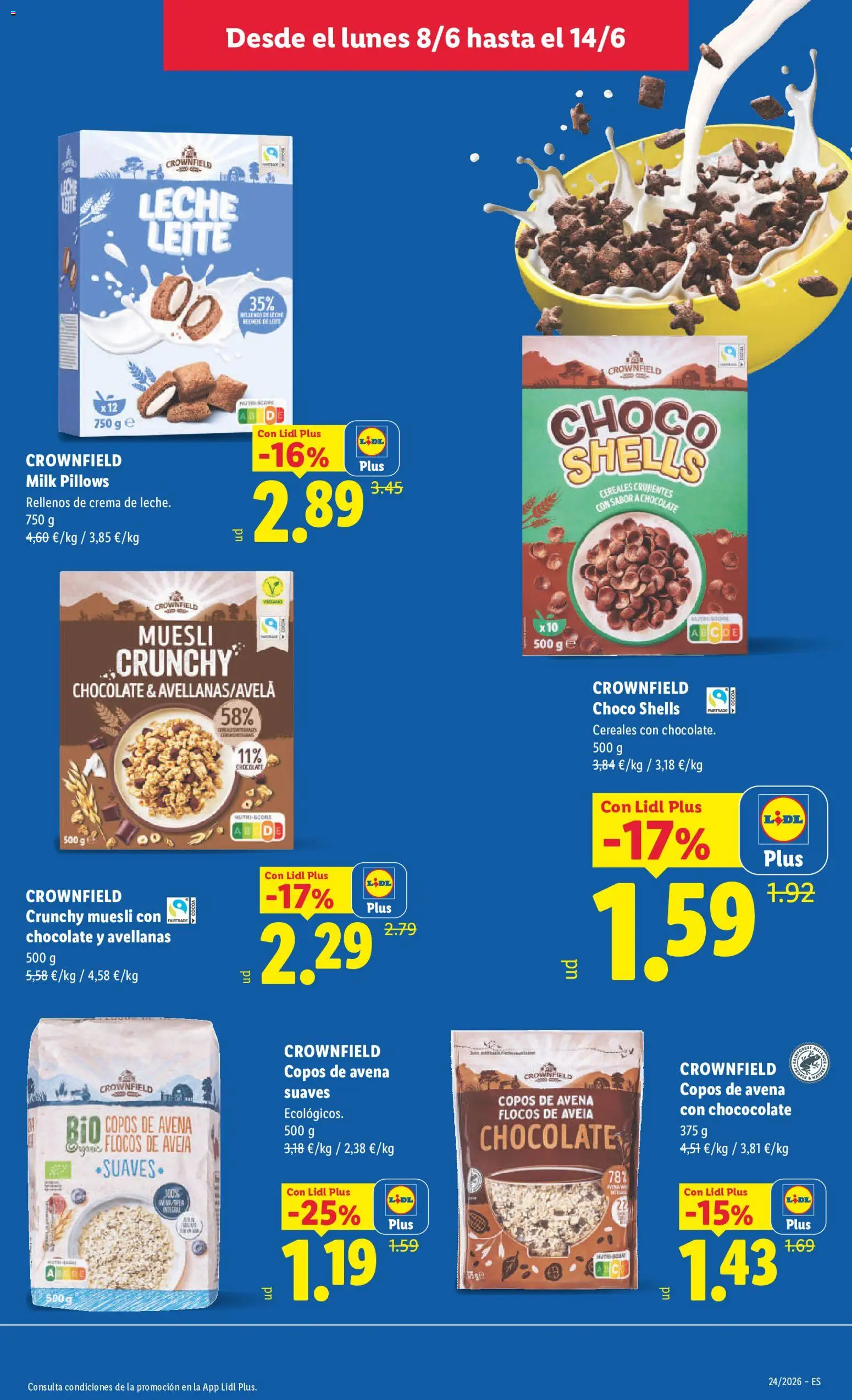 Lidl folleto │ válido desde el 08.06.2026 | Página: 23 | Productos: Chocolate, Cereales, Crema, Copos