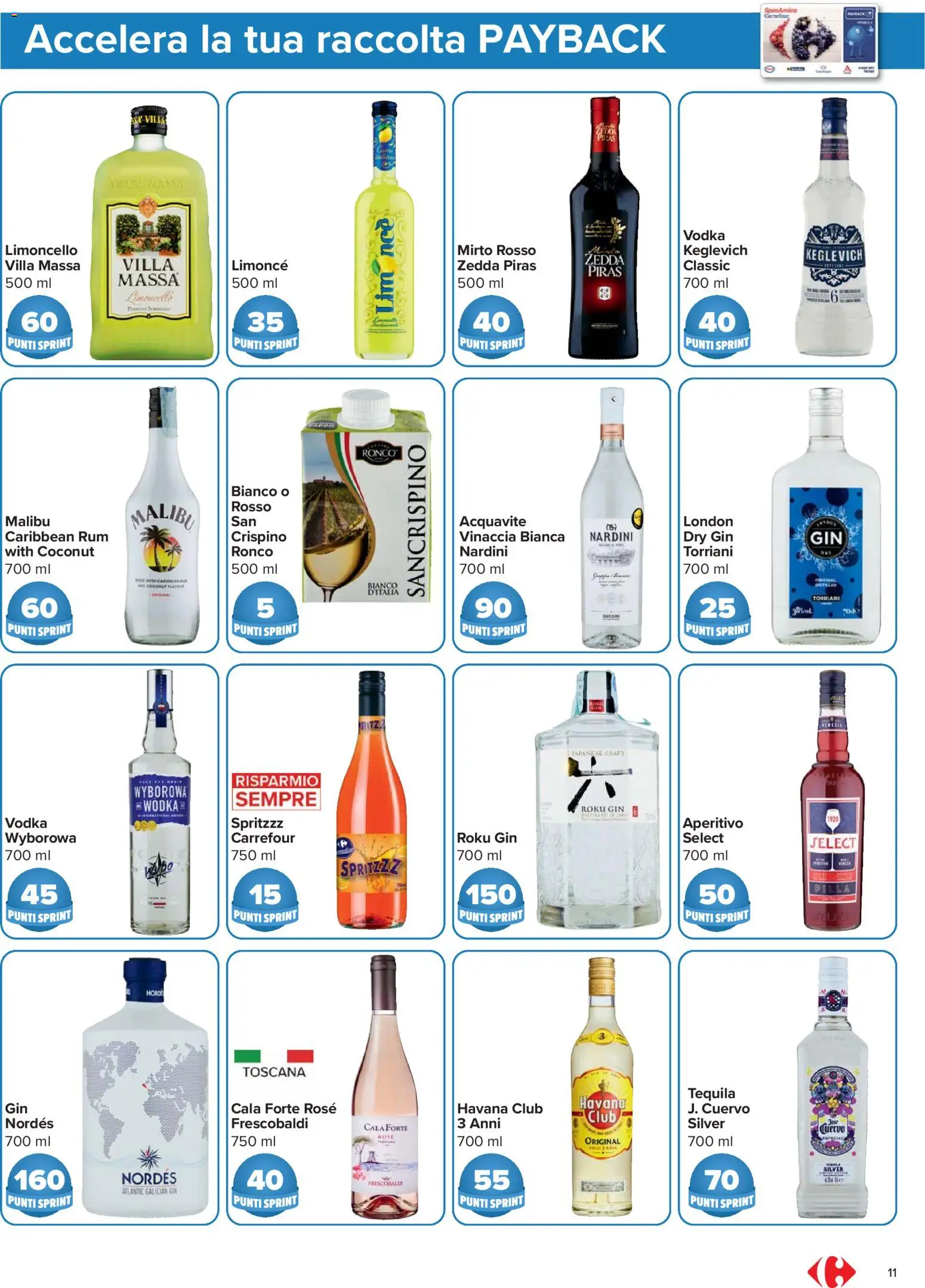 Volantino Carrefour del 07.04.2026 | Pagina: 11 | Prodotti: Vodka, Rum, Limoncello, Aperitivo