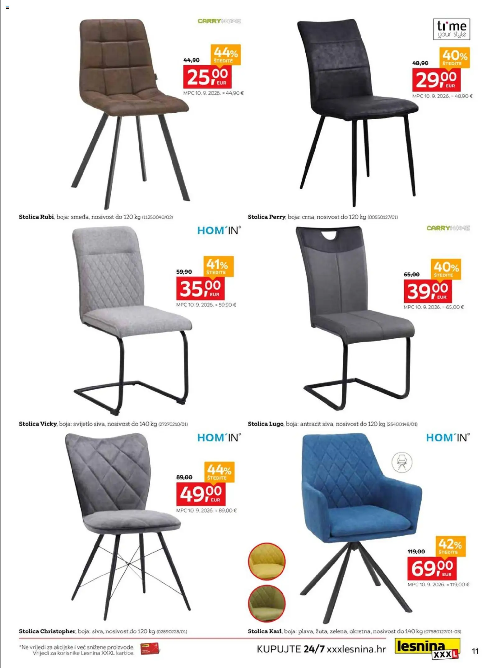 Lesnina katalog | vrijedi od 29.09.2026 | Stranica: 11 | Proizvodi: Stolica