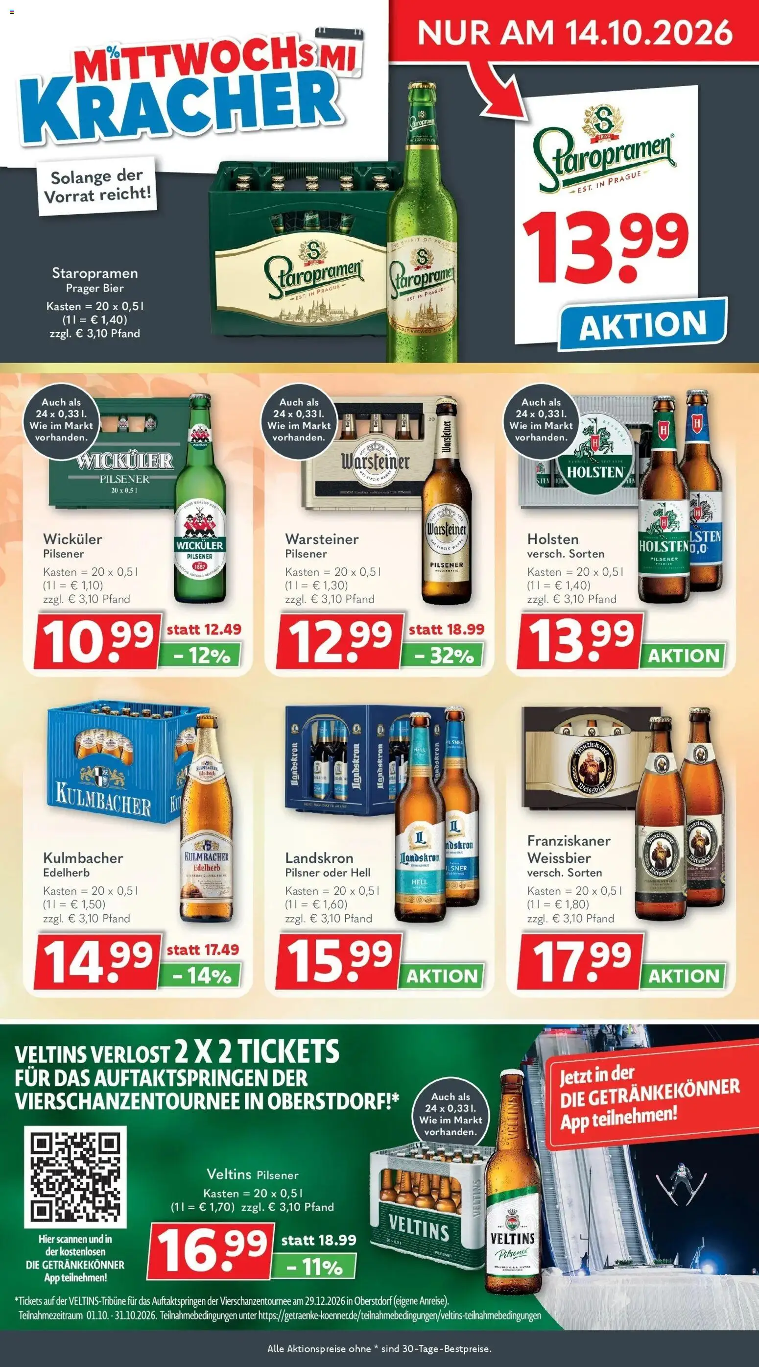 Getränkeland Prospekt Neustrelitz (ab 12.10.2026) zum Blättern | Seite: 2 | Produkte: Franziskaner, Bier, Weißbier, Holsten