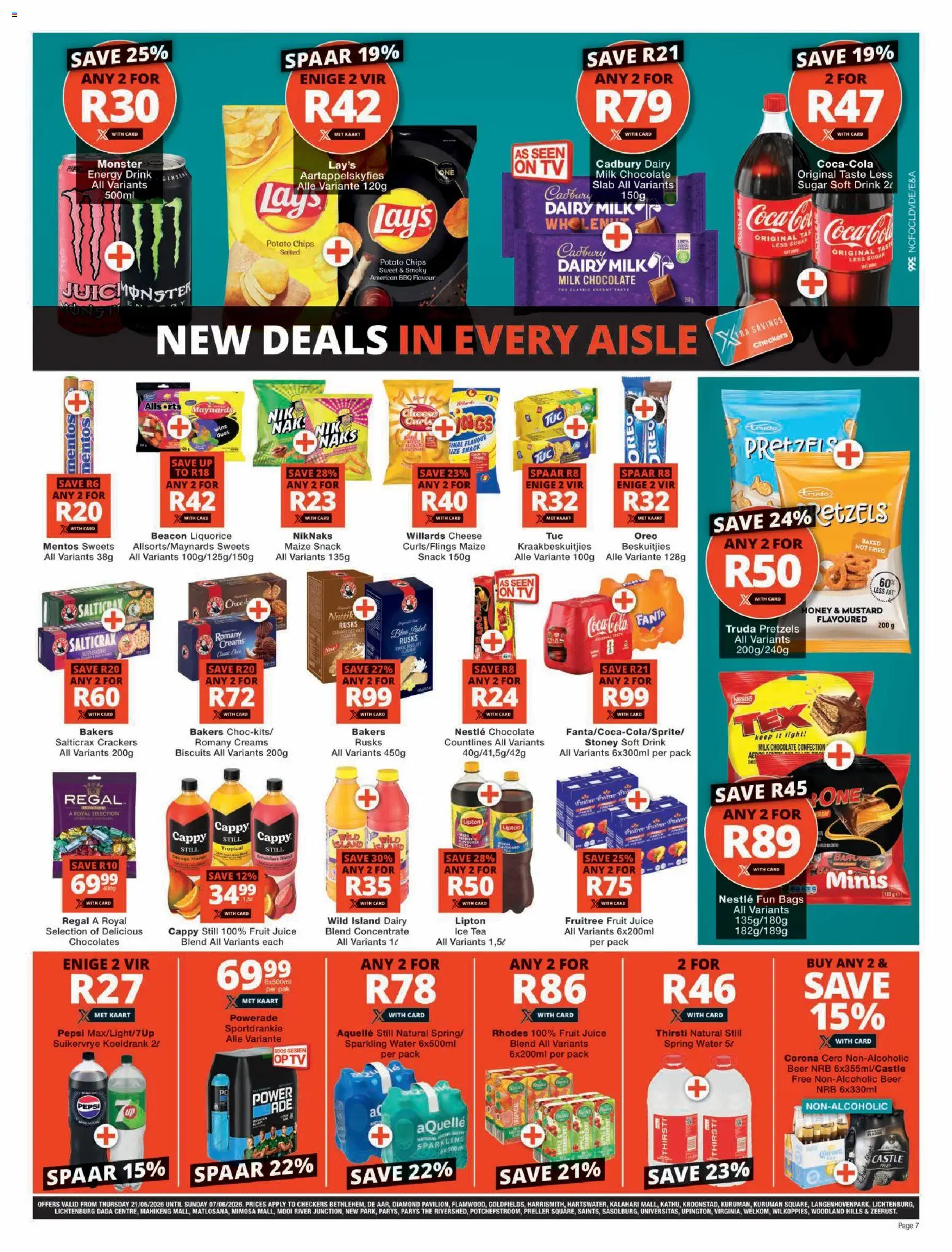 New Checkers catalogue – valid from 21.05.2026 | Page: 7 | Products: TV, Juice, Beer, Chips