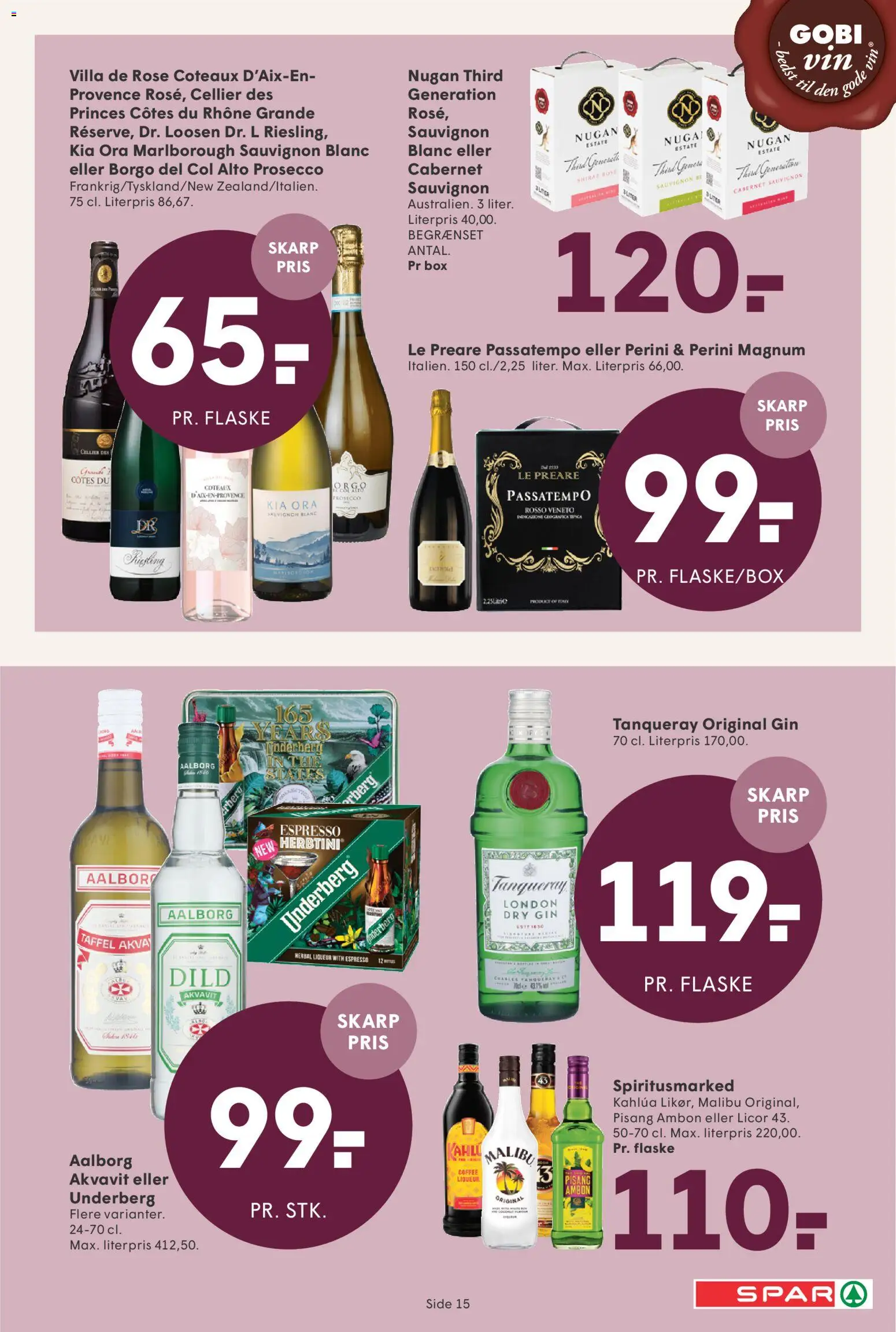 Spar tilbudsavis – gyldig fra 24/07/2026 | Side: 17 | Produkter: Vin, Gin, Dild
