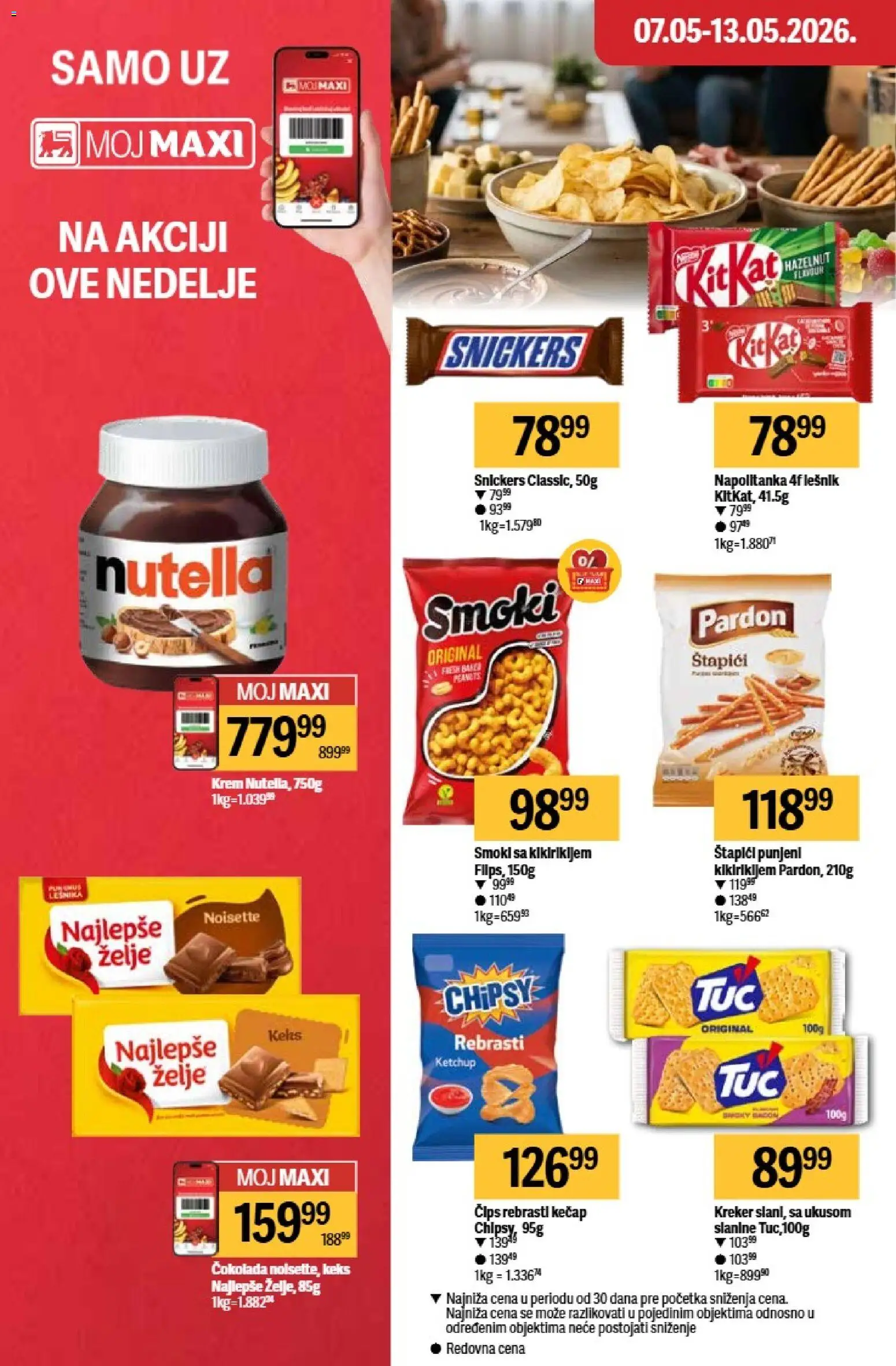 Maxi katalog - važi od 07.05.2026 | Strana: 28 | Proizvode: Keks, Lešnik, Čokolada, Nutella