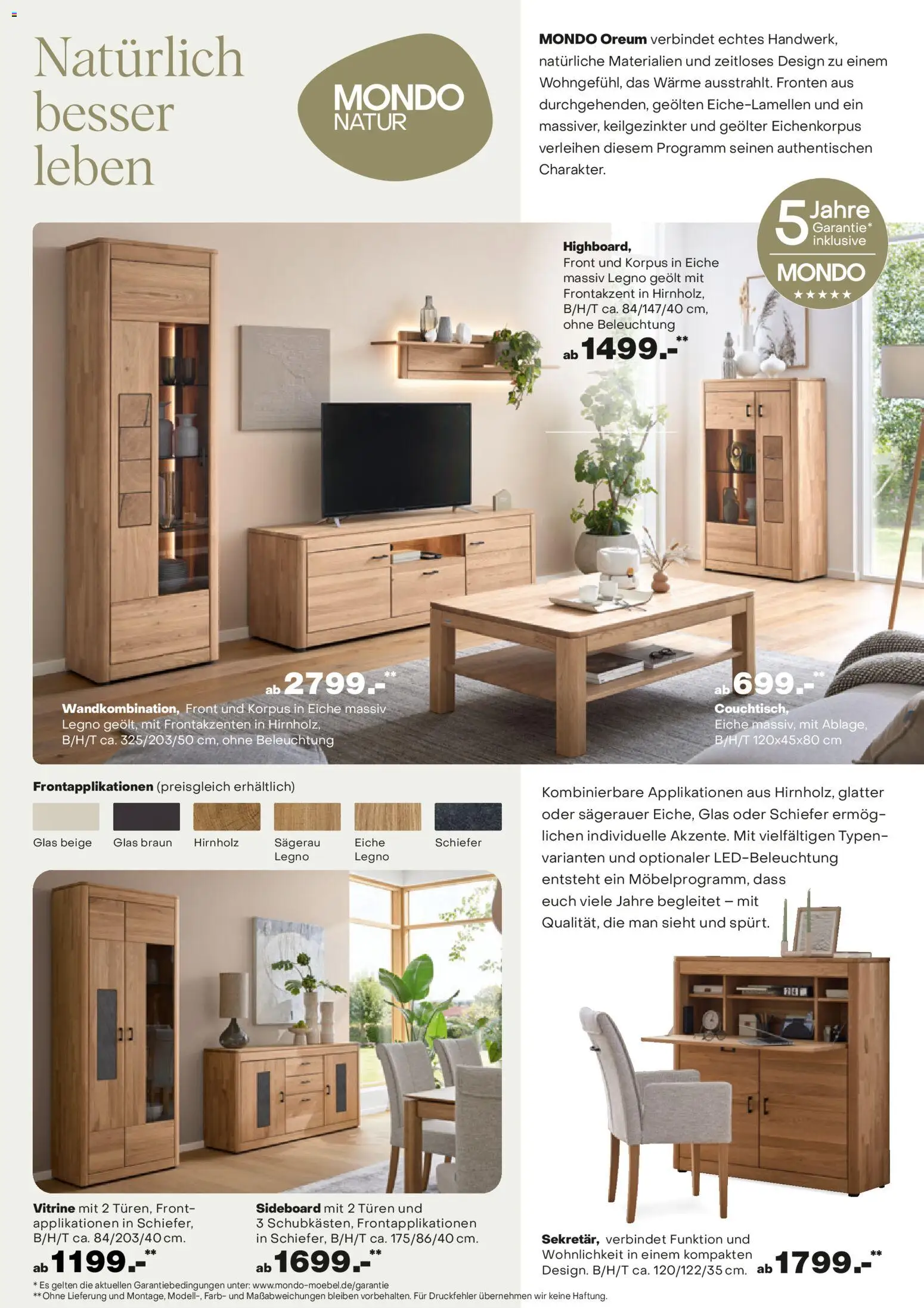 Ostermann Mondo Herbstprospekt 2026 – gültig ab 05.10.2026 | Seite: 8 | Produkte: Sideboard, Vitrine