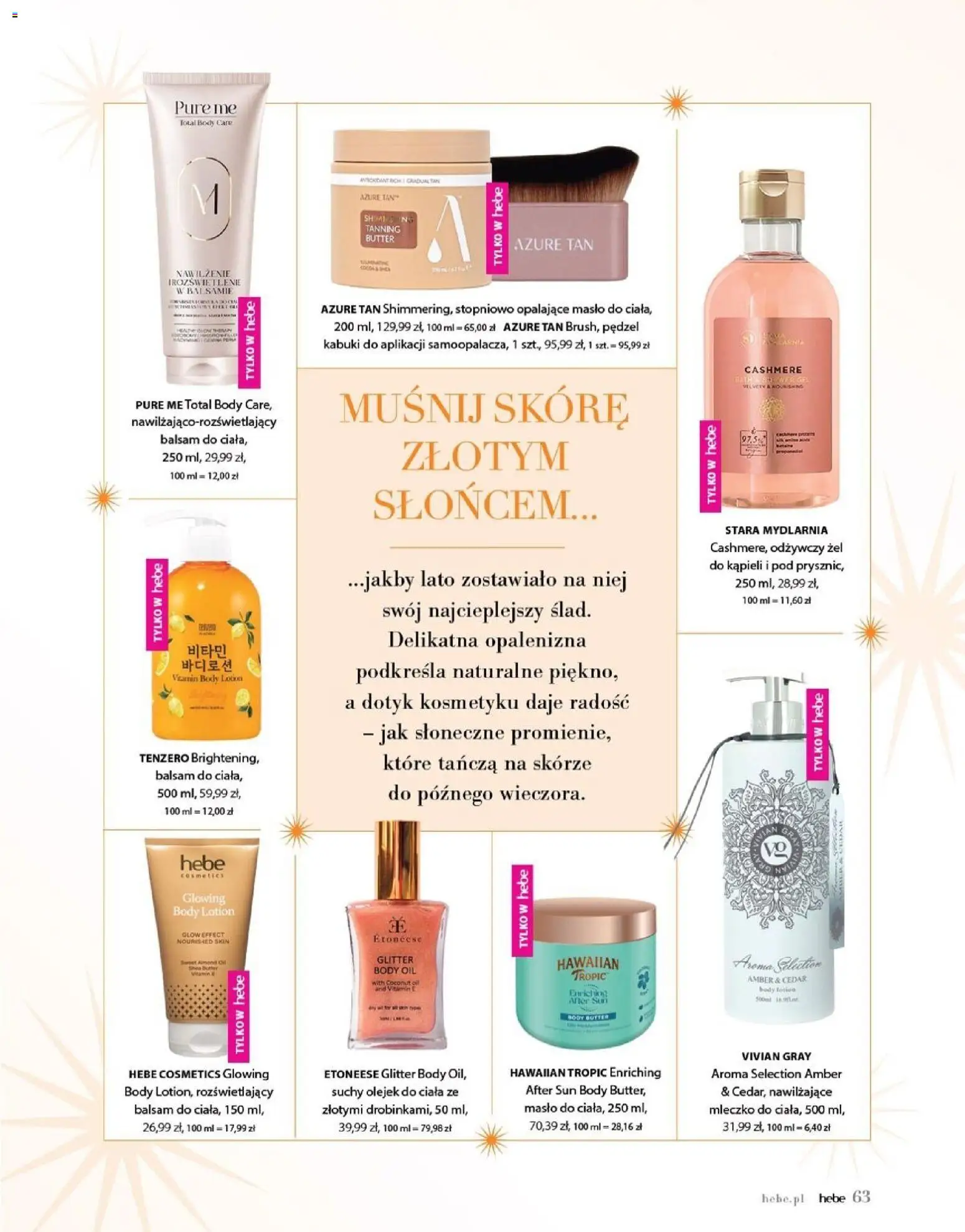 Hebe gazetka - Magazyn od 01.07.2026 | Strona: 63 | Produkty: Pędzel, Masło, Body, Lotion