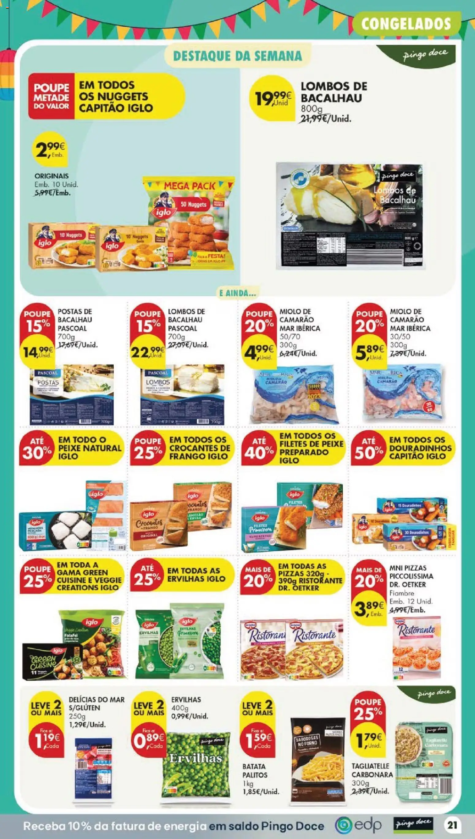 Pingo Doce folheto │ válido de 16.06.2026 | Página: 23 | Produtos: Camarão, Pizza, Peixe, Nuggets