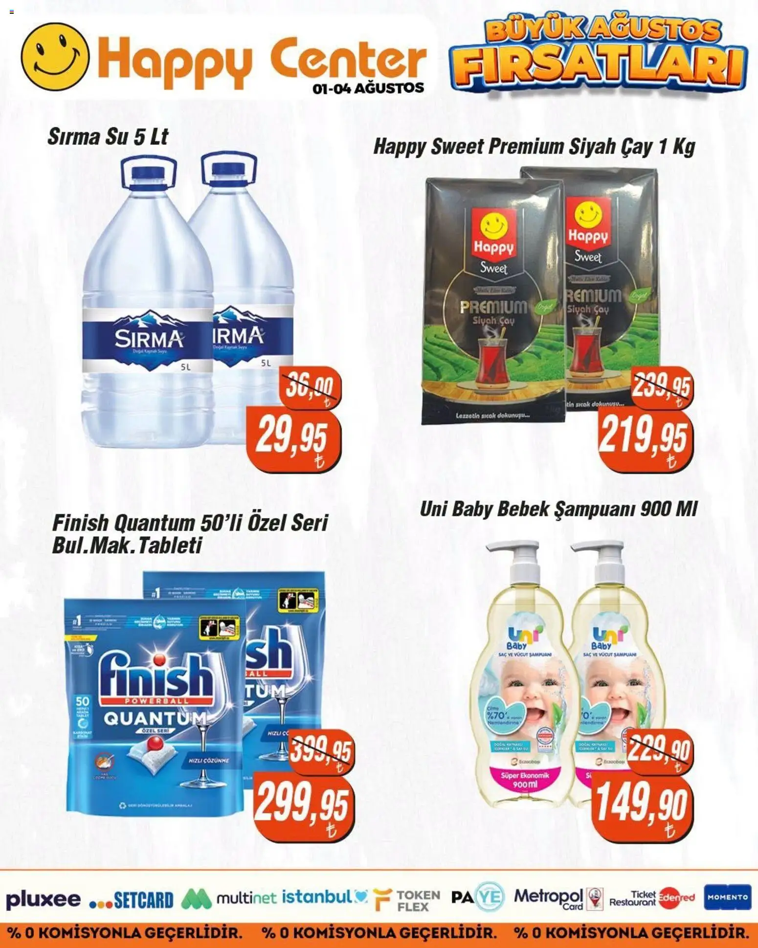 Happy Center Katalog - 01 Ağustos 2026 tarihinden itibaren geçerlidir | Sayfa: 6 | Ürünler: Şampuan, Çay, Su