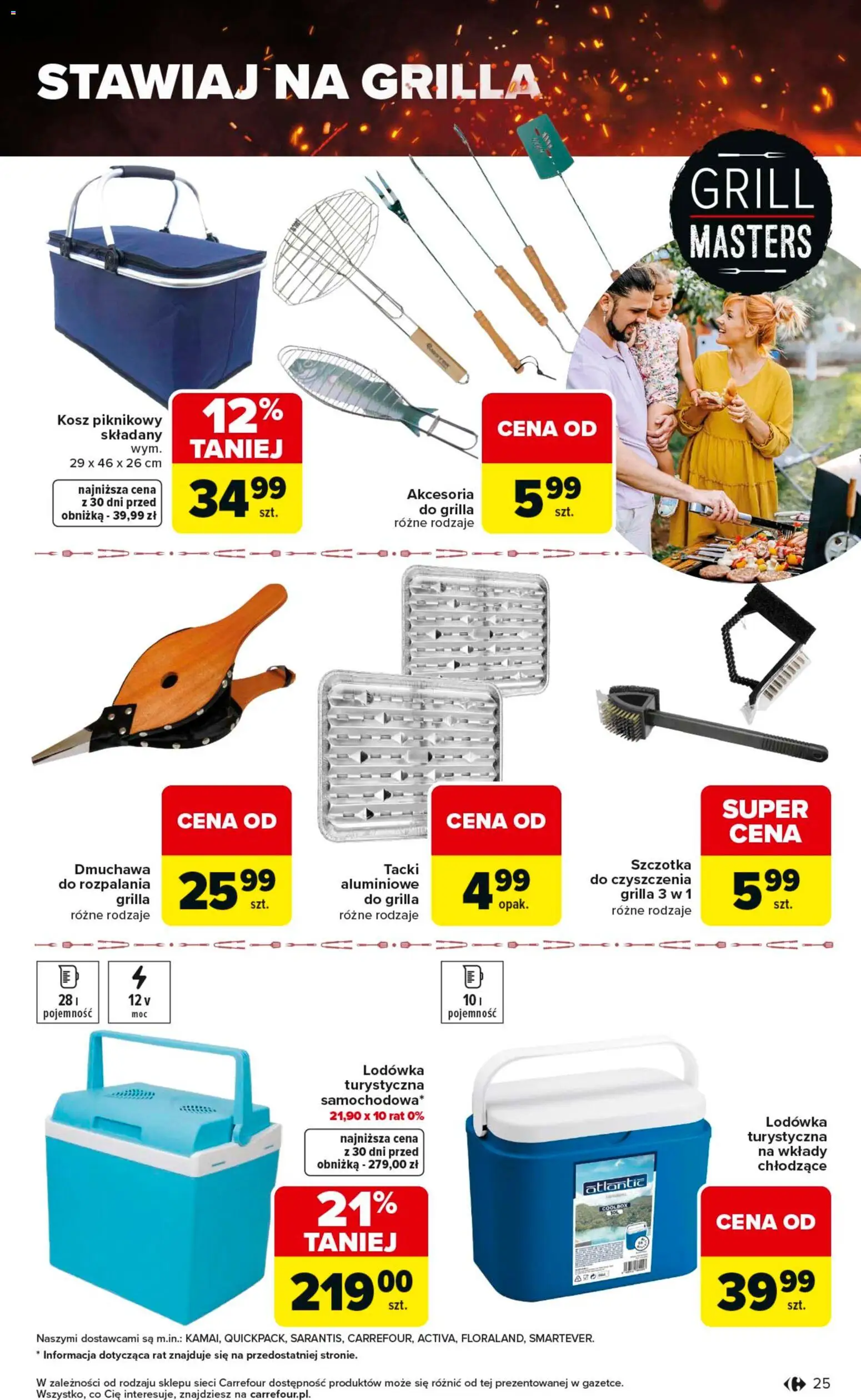 Carrefour gazetka - Misja:Grill Cię wzywa od 23.04.2026 | Strona: 25 | Produkty: Lodówka, Grill, Kosz, Lodówka turystyczna