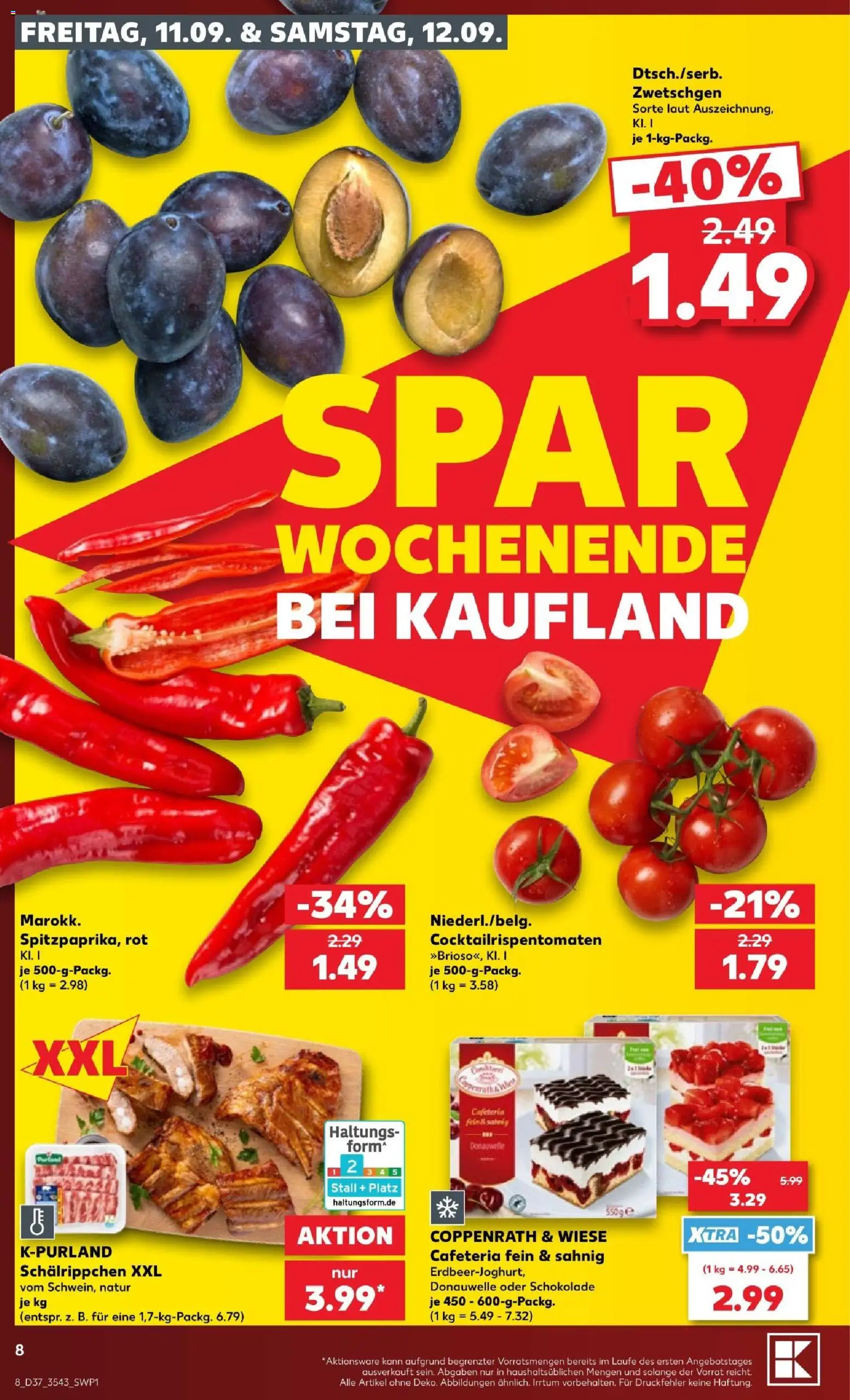 Kaufland Prospekt Jena – gültig ab 10.09.2026 | Seite: 8 | Produkte: Schokolade, Zwetschgen