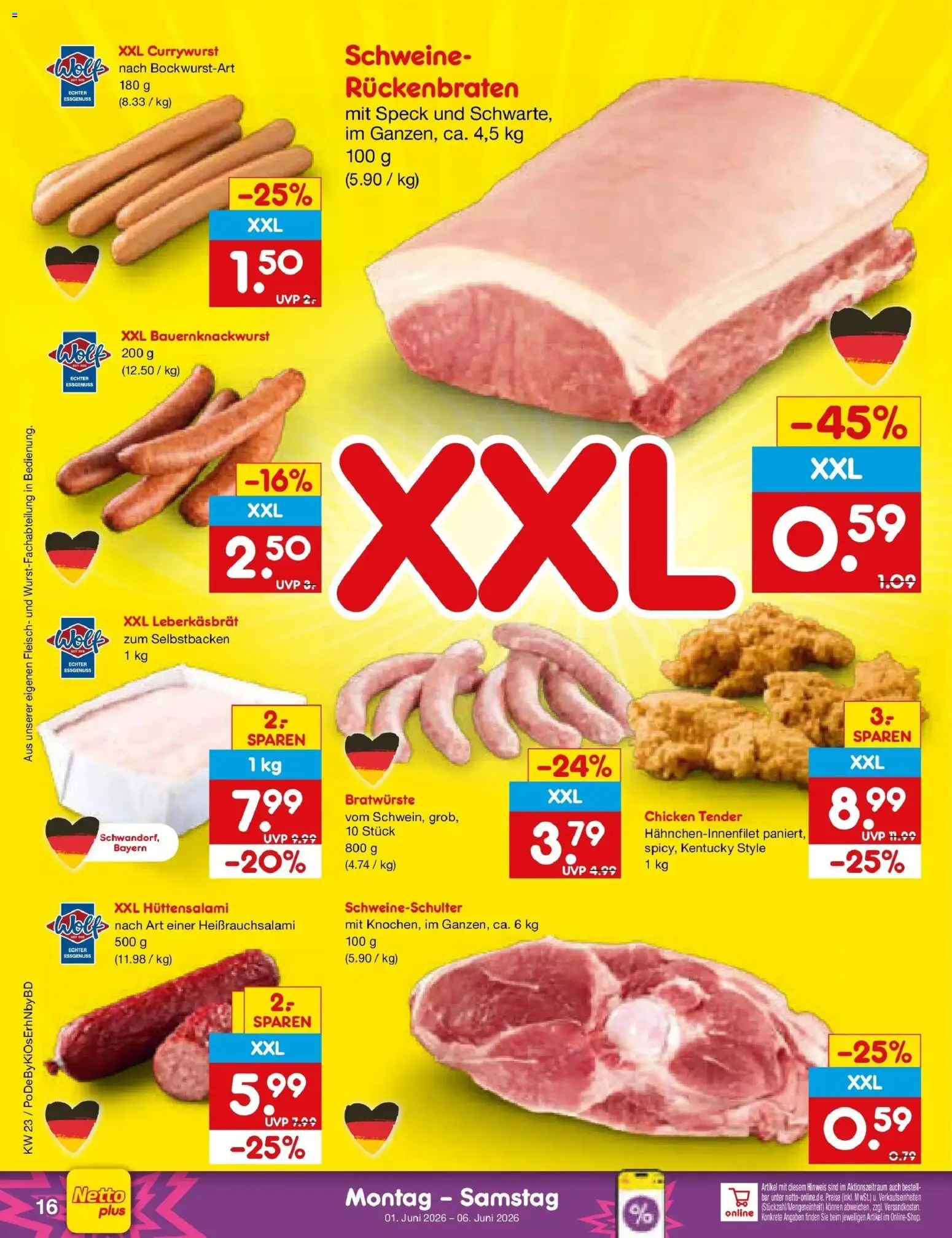 Netto Marken-Discount Prospekt Ergolding – gültig ab 01.06.2026 | Seite: 18 | Produkte: Fleisch