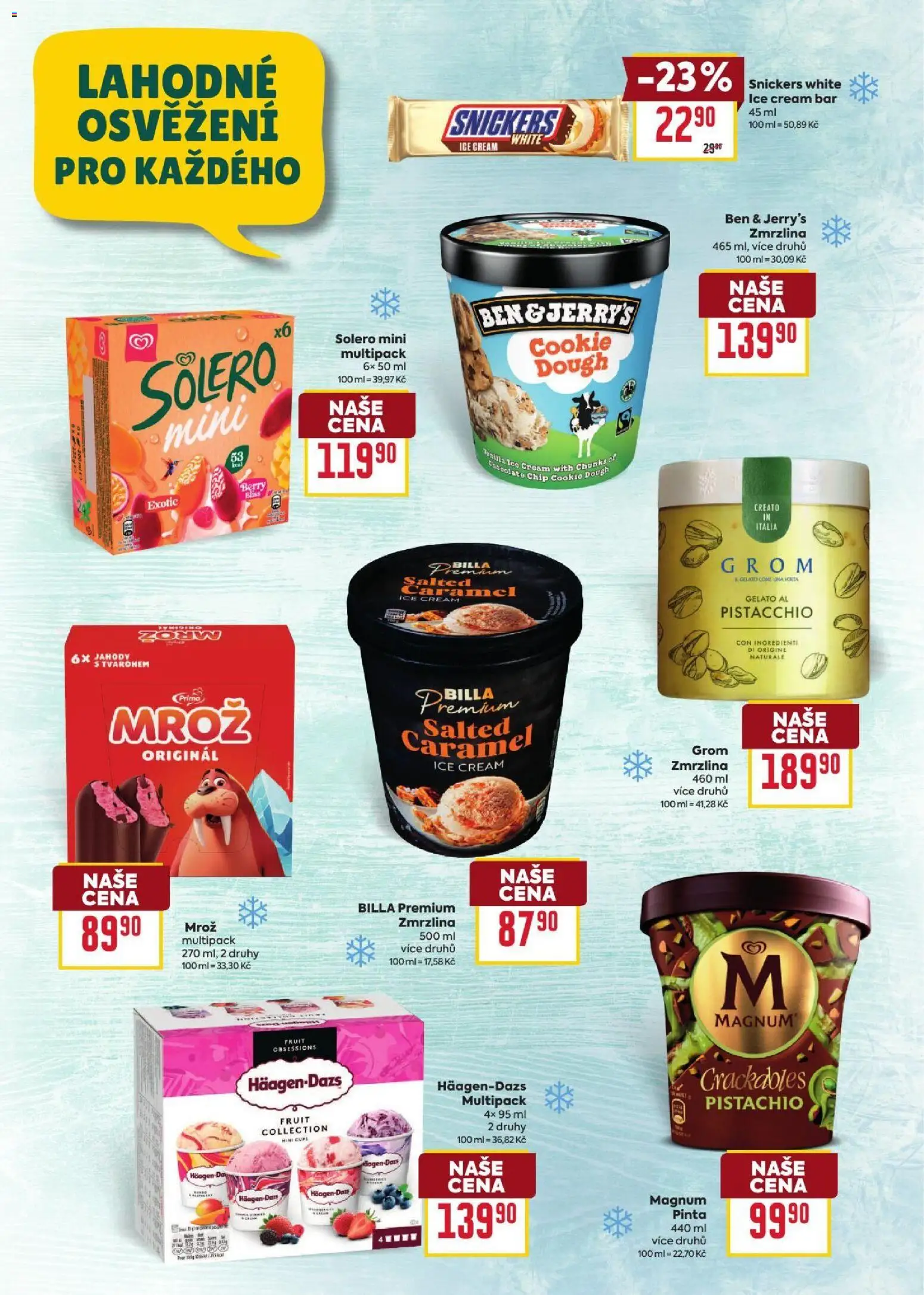 Billa leták - Podzimní nápoje od 09.09.2026 | Strana: 7 | Produkty: Jahody, Ben & Jerry's zmrzlina, Ben & Jerry's, Snickers