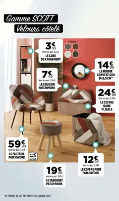 Centrakor - Prévisualisation de Centrakor catalogue valide à partir de 14/09/2026 | Page: 4 | Produits: Cube de rangement, Le tabouret, Banc, Miroir