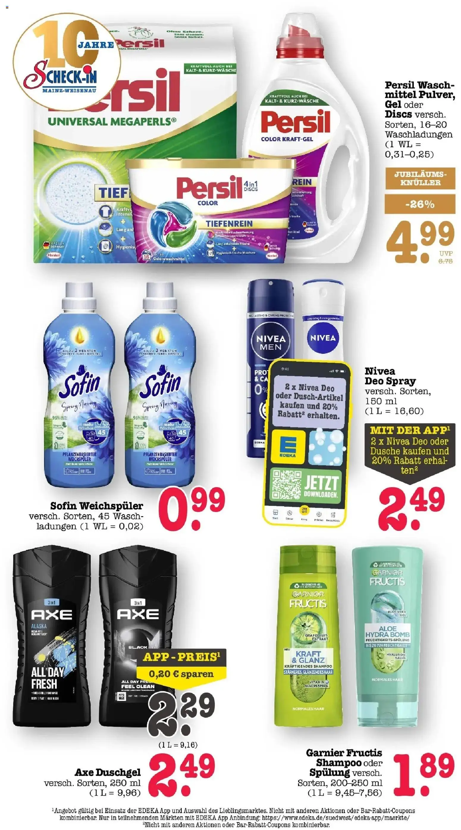Edeka Prospekt Mainz-Weisenau (ab 17.08.2026) » Angebote Online | Seite: 52 | Produkte: Shampoo, Spülung, Persil discs, Persil