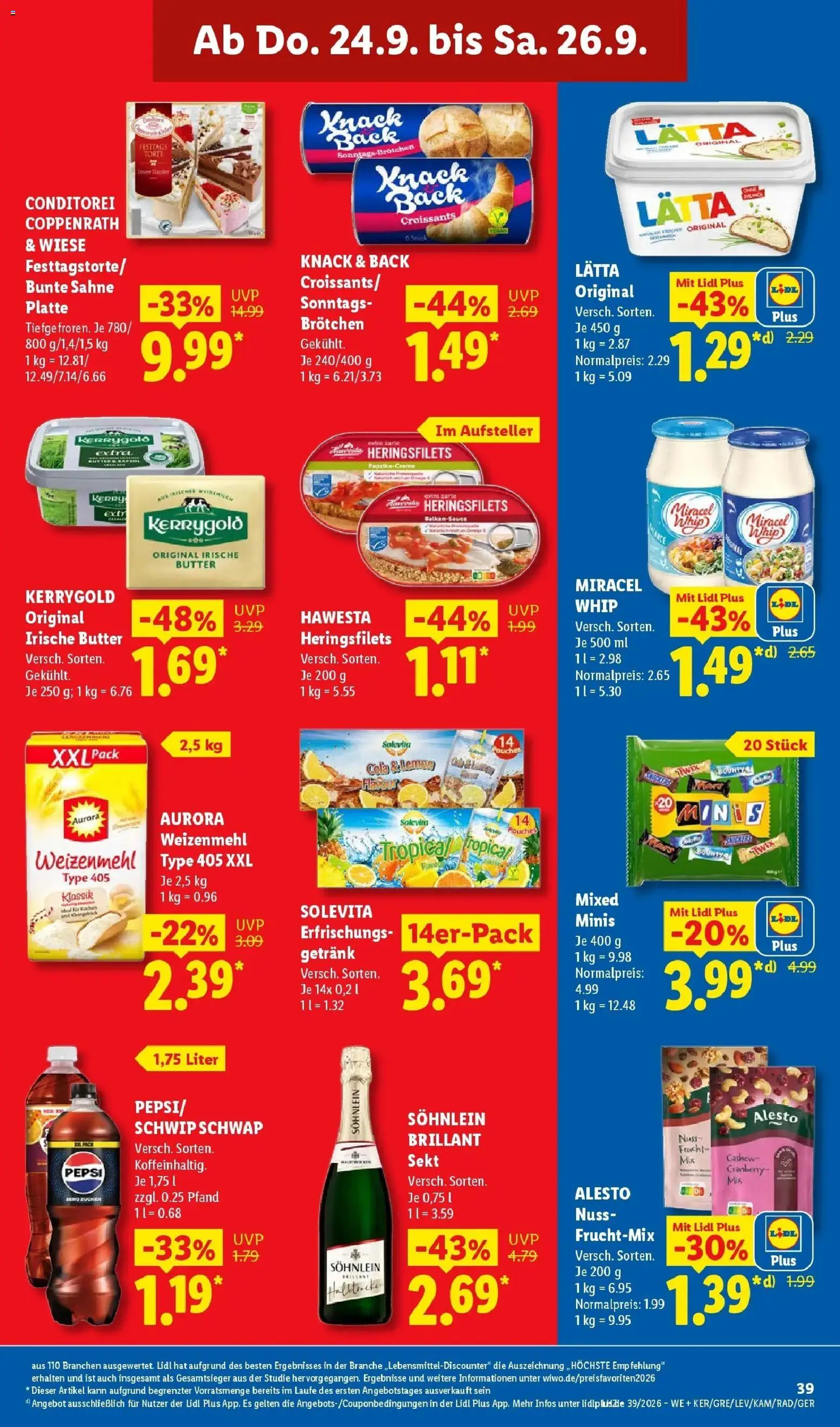 Lidl Prospekt Senftenberg (ab 21.09.2026) zum Blättern » Angebote | Seite: 61 | Produkte: Schwip schwap, Cashew, Paprika, Lätta
