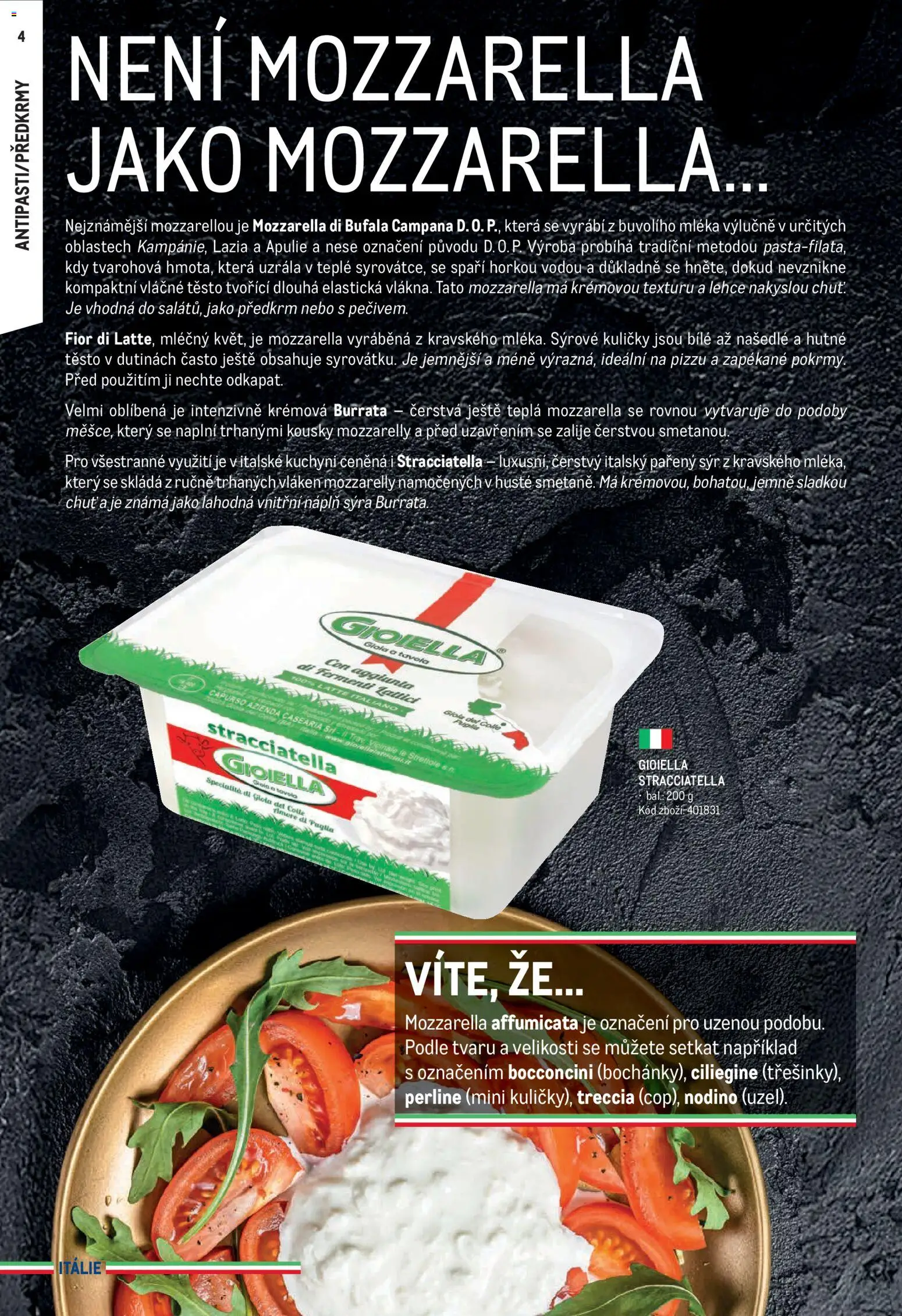 Makro leták - Itálie od 15.05.2026 | Strana: 4 | Produkty: Sýr, Burrata, Kuličky, Těsto