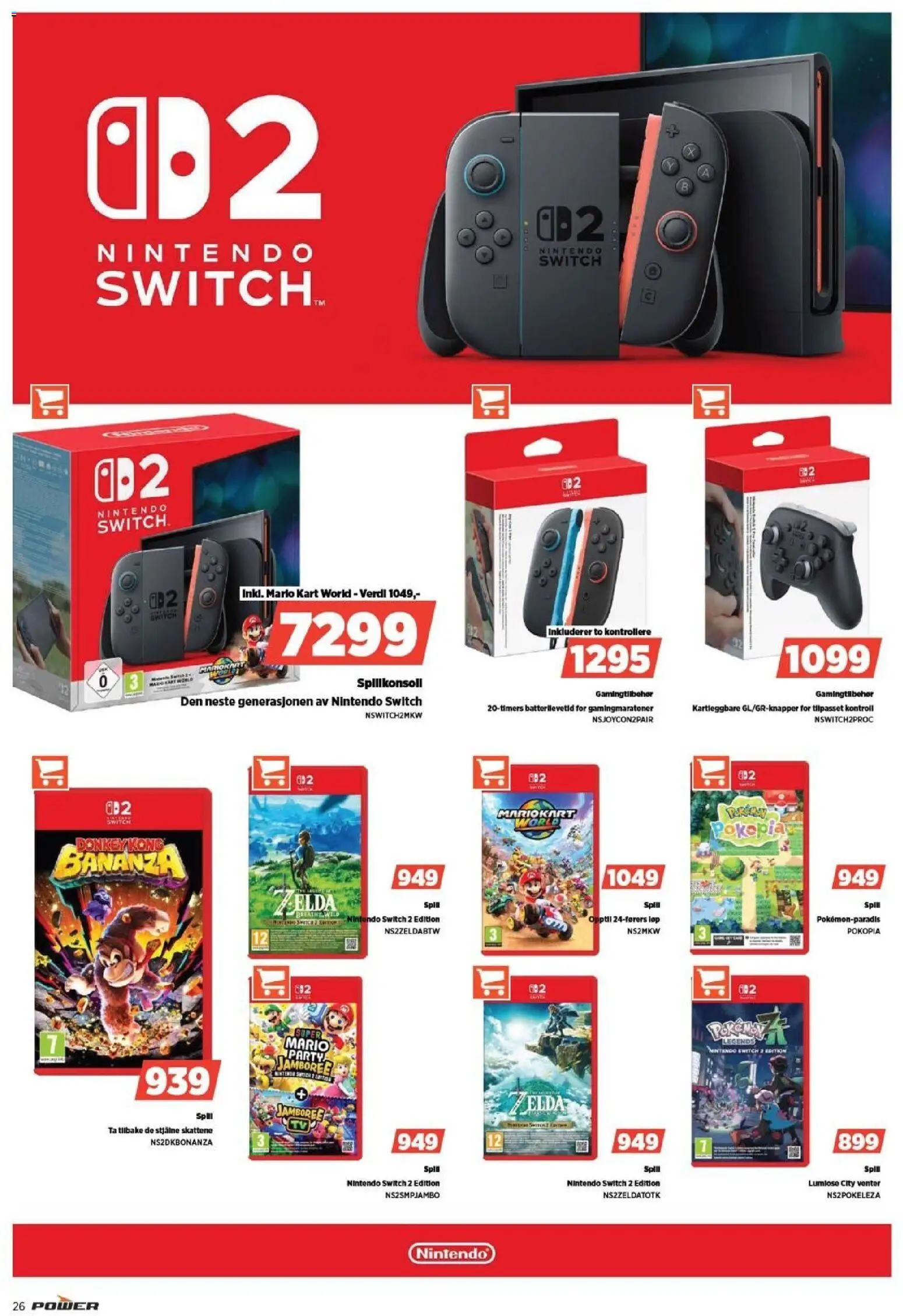 {H1} | Side: 26 | Produkter: Spillkonsoll, Spill, Slow cooker, Nintendo