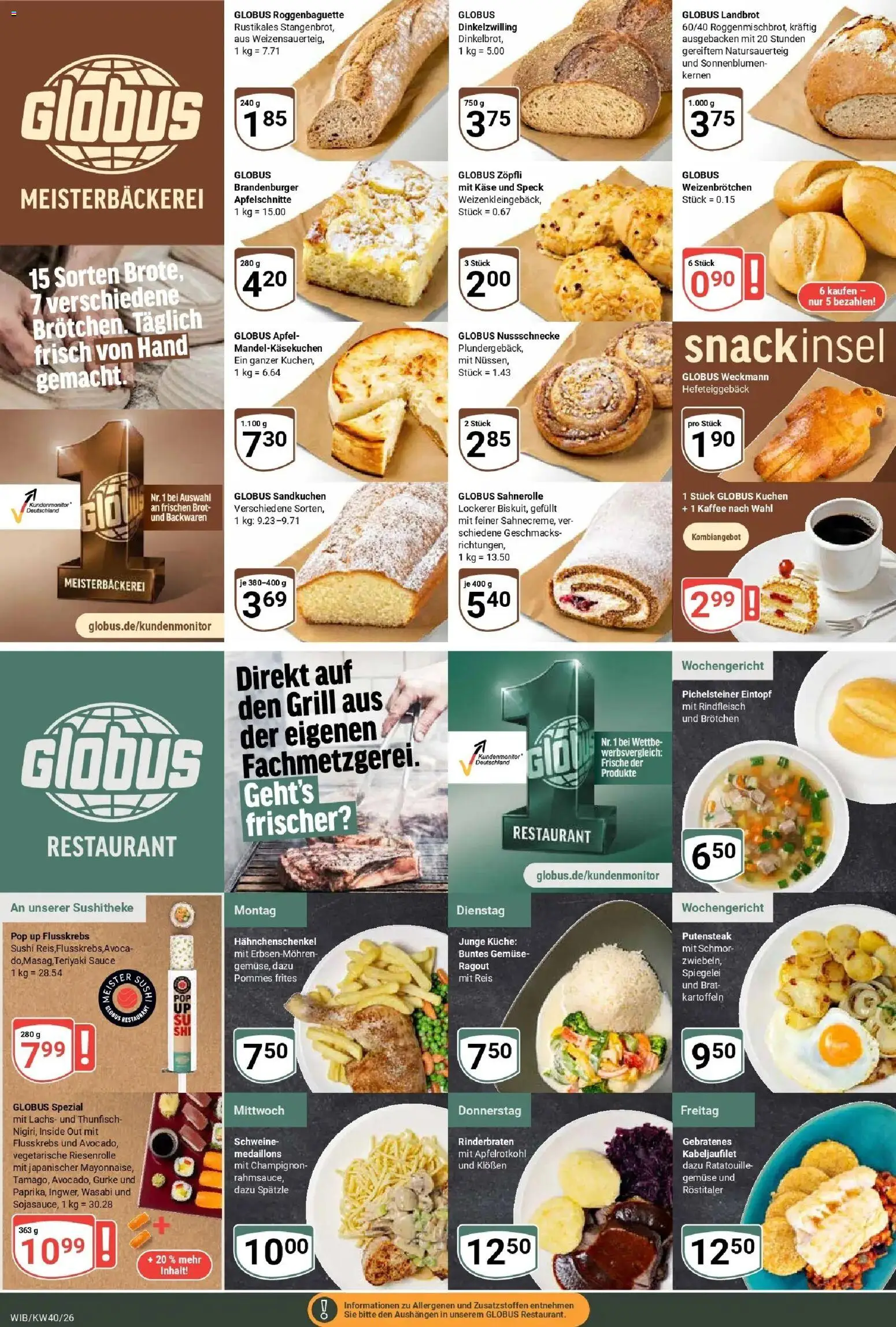Globus Prospekt Wiesbaden-Nordenstadt (ab 28.09.2026) » Angebote online | Seite: 10 | Produkte: Kaffee, Äpfel, Pommes frites, Rindfleisch