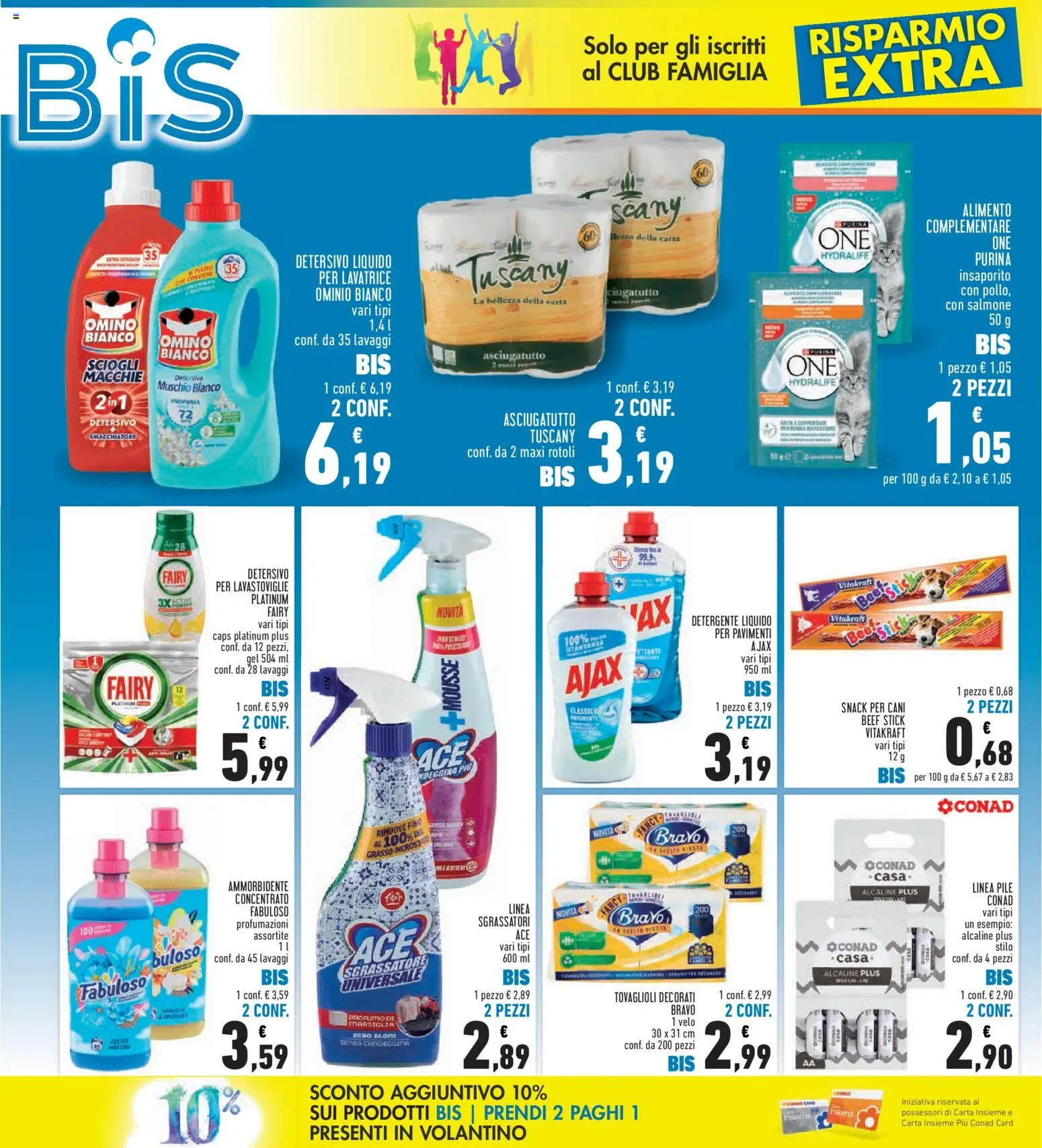 Volantino Conad del 08/10/2026 | Pagina: 6 | Prodotti: Pile, Salmone, Smacchiatore, Detergente
