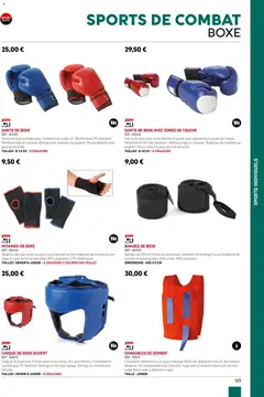 Sport 2000 - Prévisualisation de Sport 2000 Brochure 2026/2027 valide à partir de 01/01/2026 | Page: 123 | Produits: Enveloppe, Casque, Gants de boxe, Gants