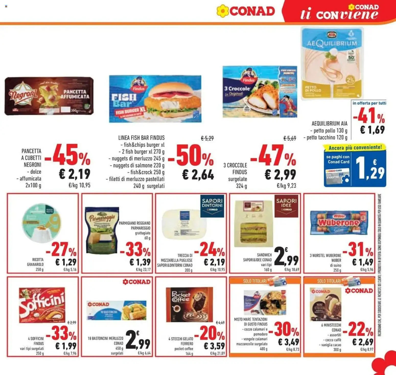 Volantino Conad del 03.06.2026 | Pagina: 21 | Prodotti: Salmone, Nuggets, Mazzancolle, Pomodoro