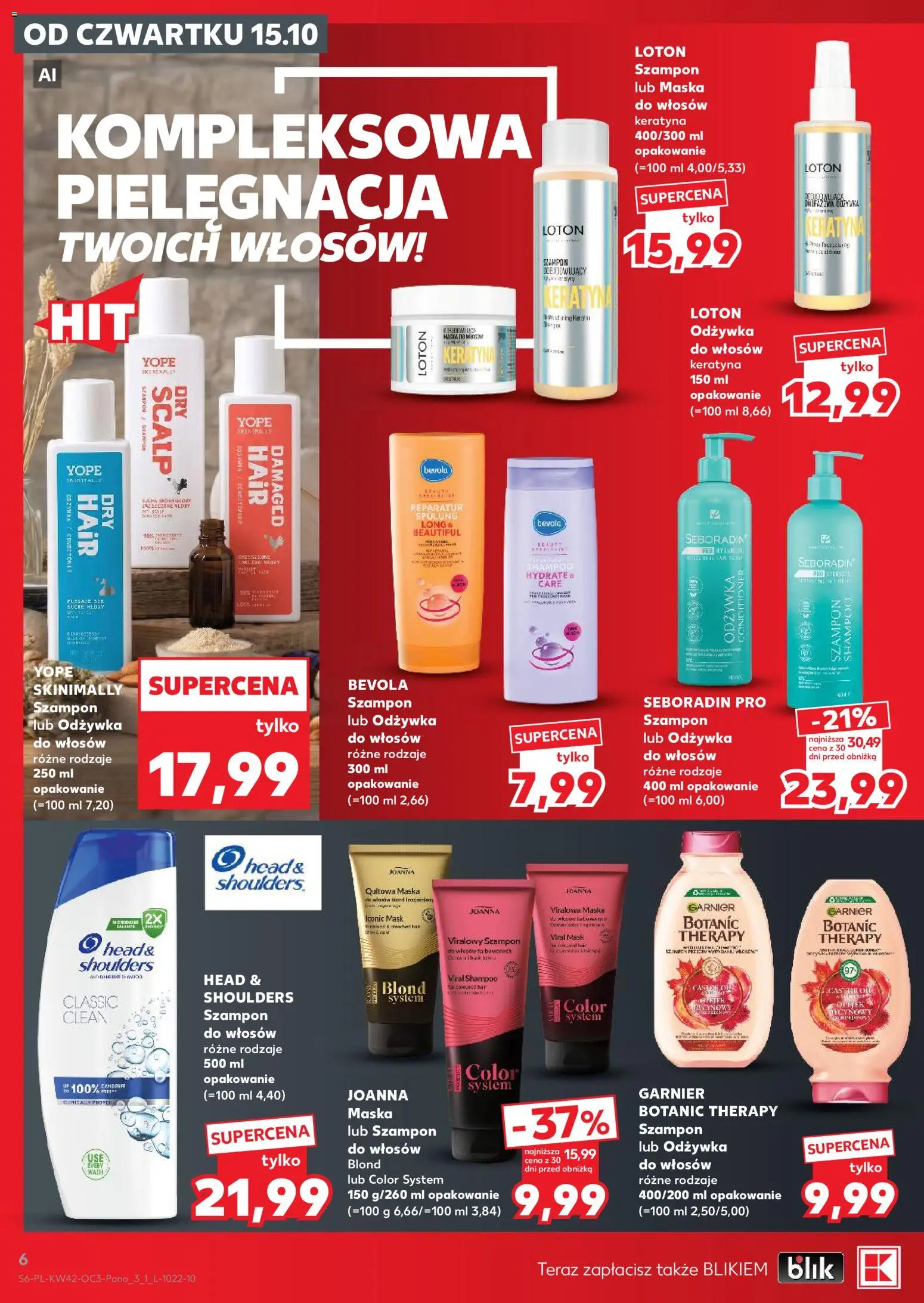 Kaufland Polsko leták - Drogerie od 15.10.2026 | Strana: 6 | Produkty: Bevola, Maska