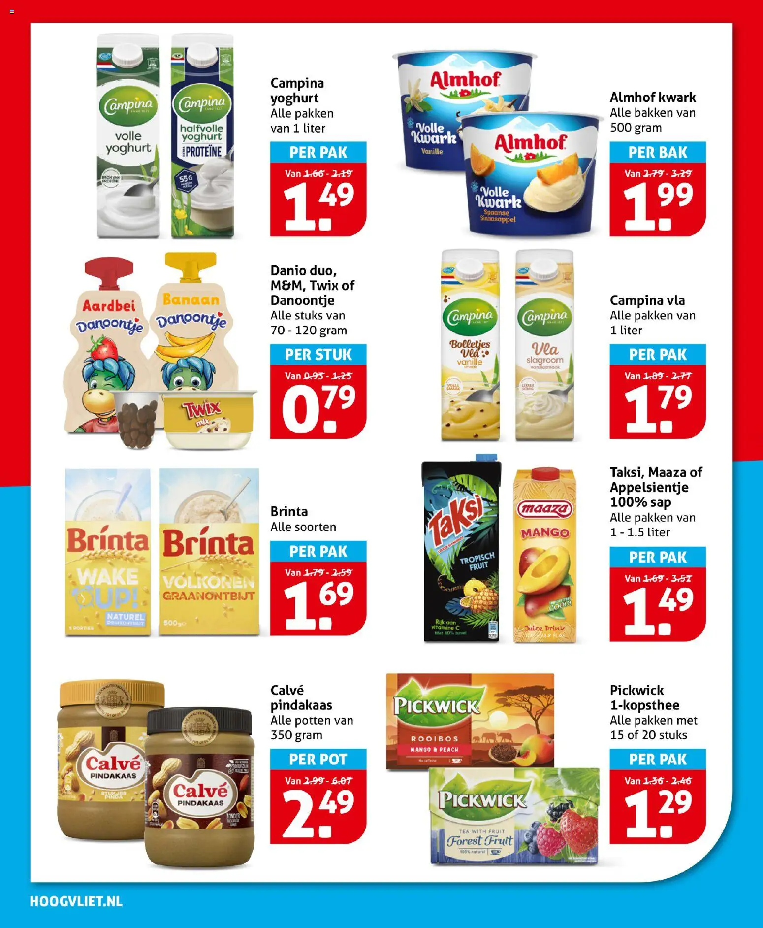 {H1} | Pagina: 14 | Producten: Twix, Halfvolle kwark, Pindakaas, Fruit