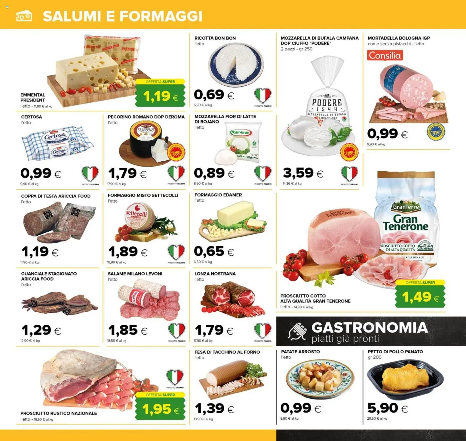Volantino Tigre del 14/09/2026 | Pagina: 2 | Prodotti: Arrosto, Mortadella, Ricotta, Guanciale