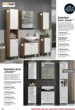 Toom Baumarkt Bad, Sanitär & Zubehör 2026 ab 01.01.2026 gültig | Seite: 20 | Produkte: Waschbecken, Spiegelschrank, Hängeschrank, Hochschrank