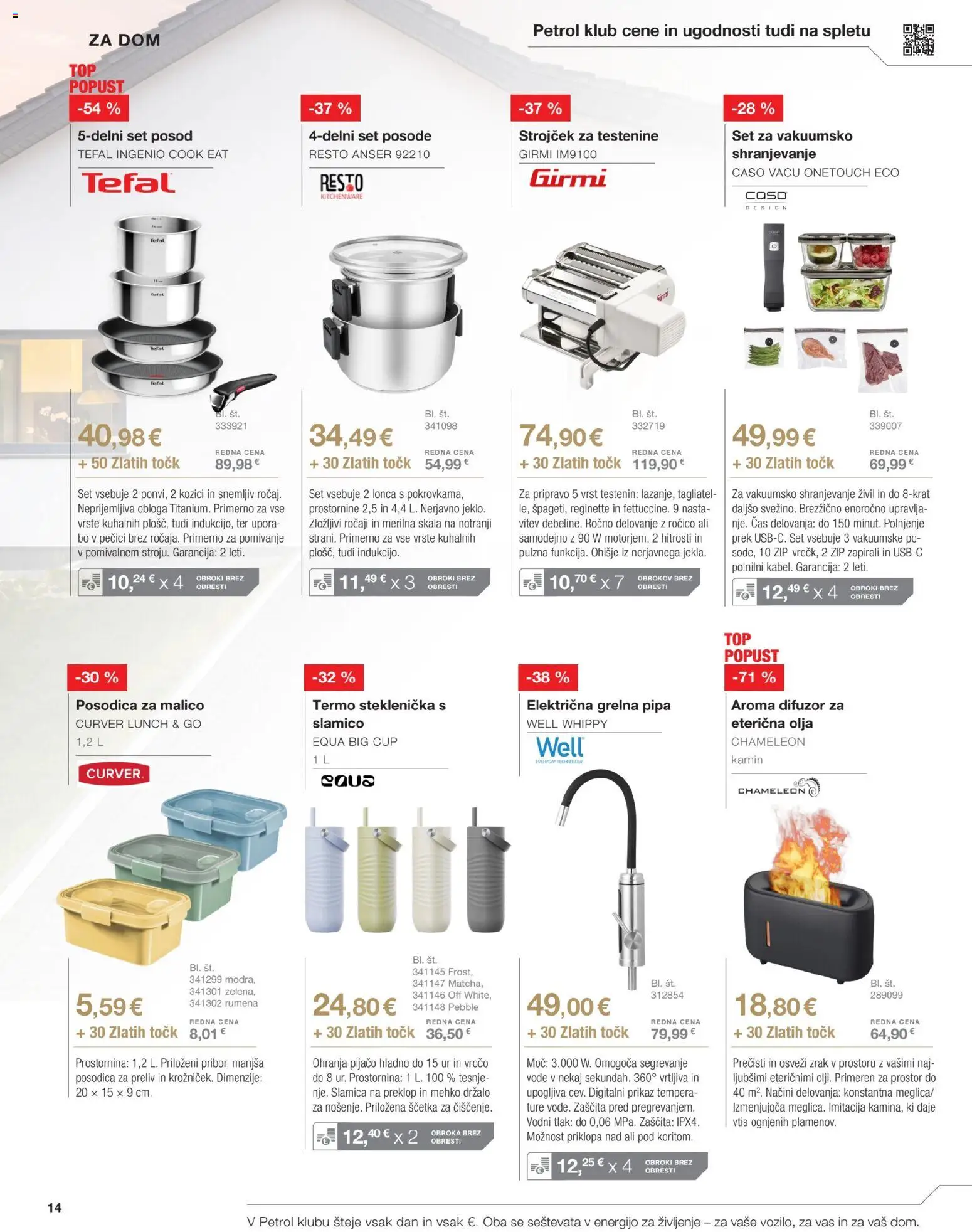 Novi Petrol katalog ponudbe – veljaven od 01.09.2026 | Stran: 14 | Izdelki: Testenine