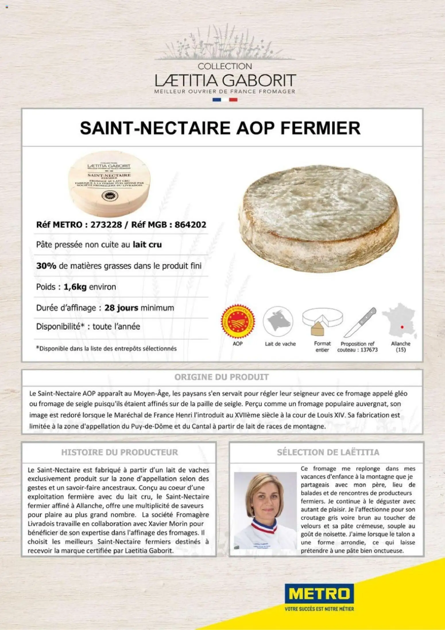 {H1} | Page: 7 | Produits: Cantal, Poids, Lait, Fromage