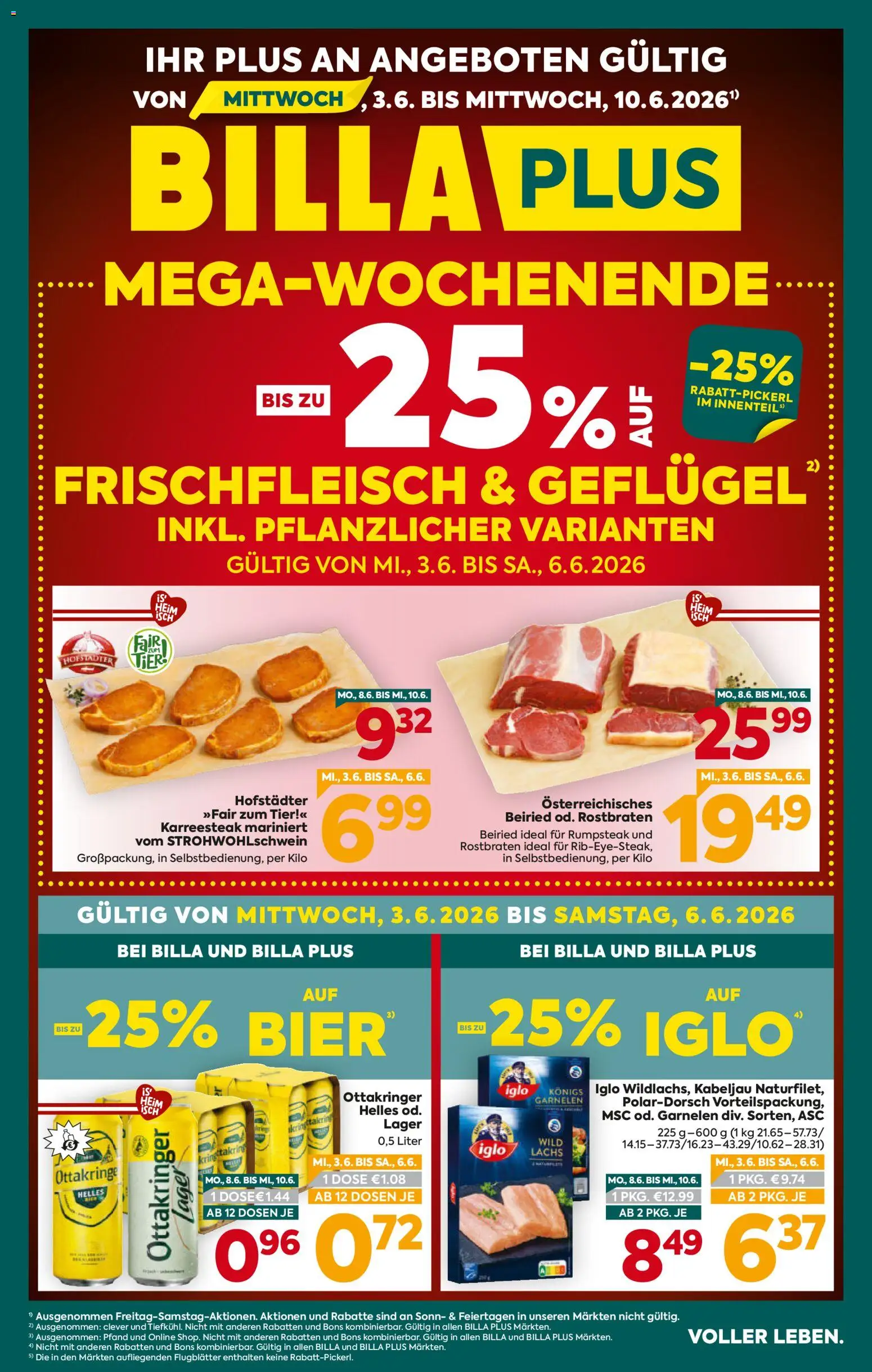 Billa Plus Flugblatt gültig ab 03.06.2026 | Seite: 1 | Produkte: Bier