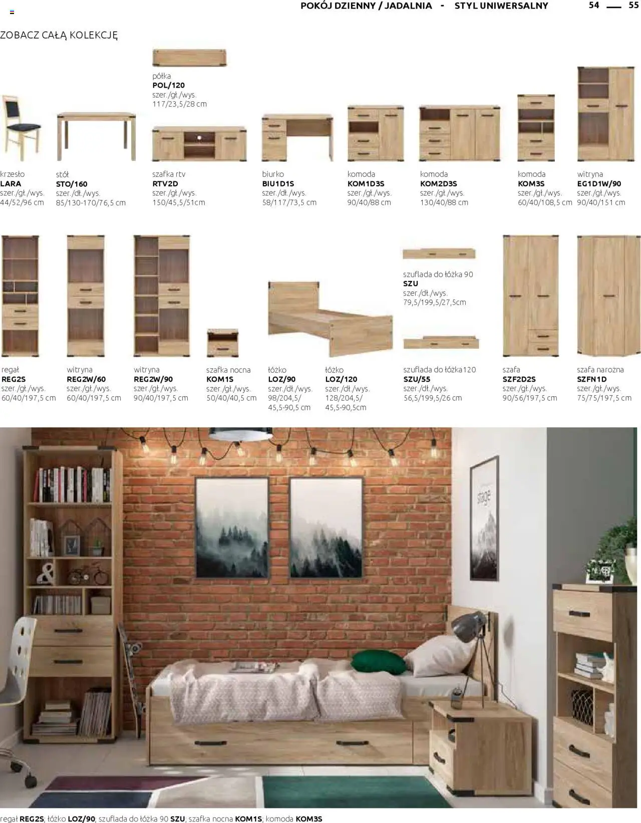 Black Red White Gazetka - Katalog rodzinnych wnętrz od 24.05.2024 | Strona: 55 | Produkty: Komoda, Krzesło, Szafa Narożna, Szafka nocna
