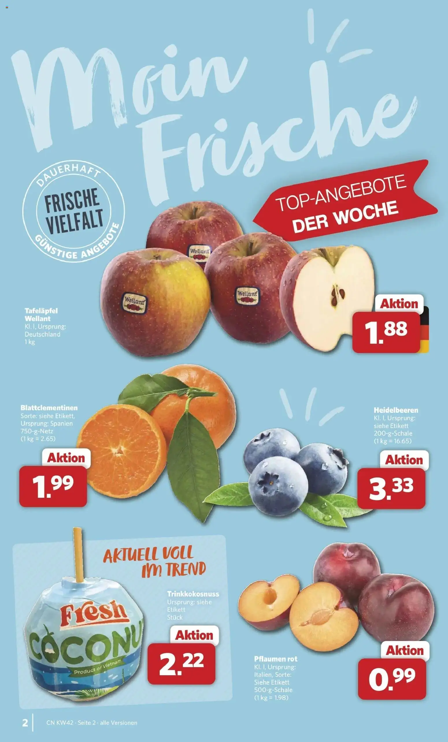 Combi Prospekt Twistringen (ab 12.10.2026) zum Blättern | Seite: 2 | Produkte: Pflaumen, Heidelbeeren