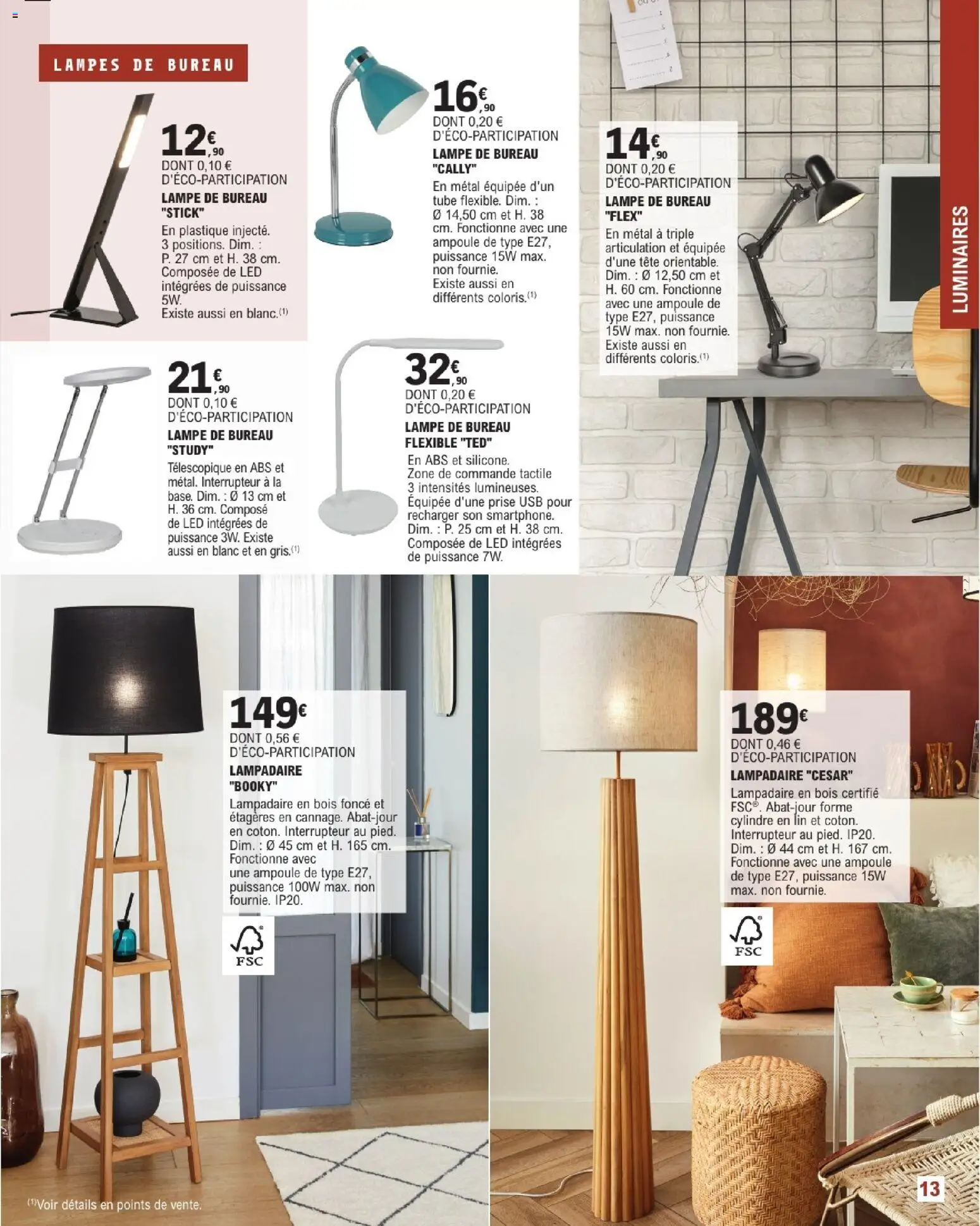 {H1} | Page: 13 | Produits: Bureau, USB, Lampadaire, Ampoule