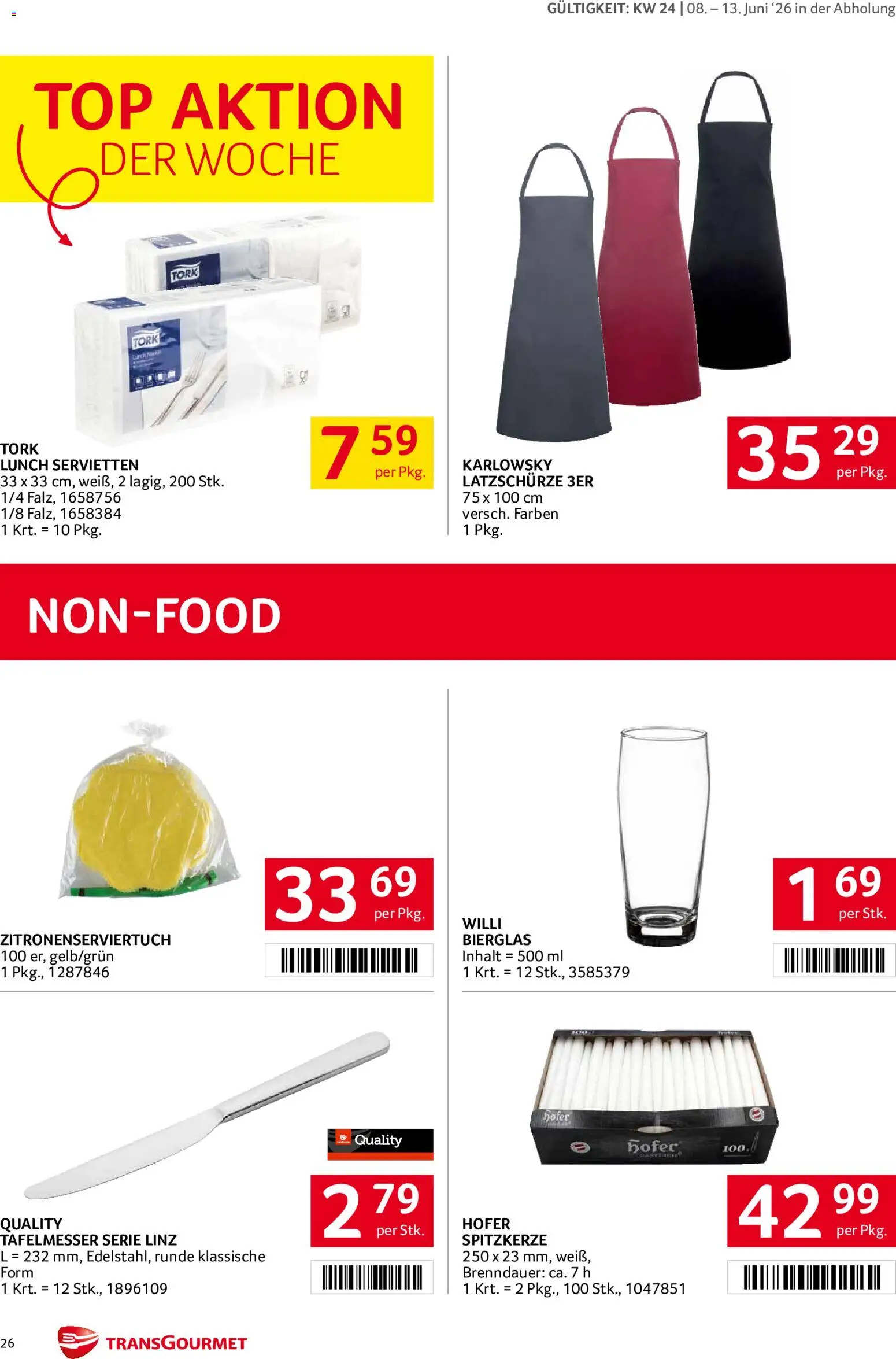 Transgourmet Flugblatt gültig ab 08.06.2026 | Seite: 26