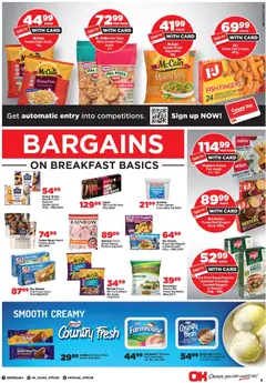 OK Foods specials catalogue – valid from 24.04.2026 | Page: 5 | Products: Steak, Fish, Burgers, Ice cream