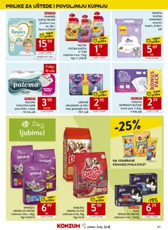 Konzum HR akciós újság - amely érvényes a következő dátumtól: 10.06.2026 | Oldal: 40 | Termékek: Pampers, Whiskas