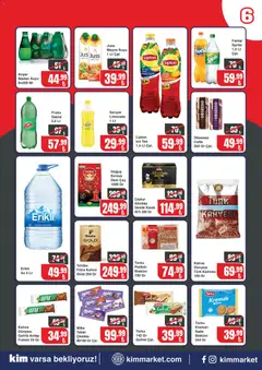 06 Temmuz 2026 tarihinden itibaren geçerli olan Kim Market kataloğu önizlemesi | Sayfa: 6 | Ürünler: Limonata, Su, Kayısı, Maden suyu