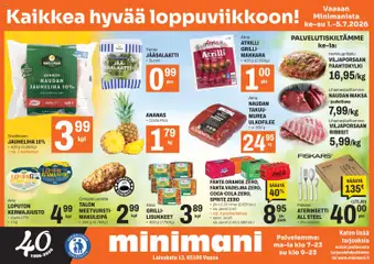 Minimani-mainoslehti voimassa 01/07/2026 alkaen