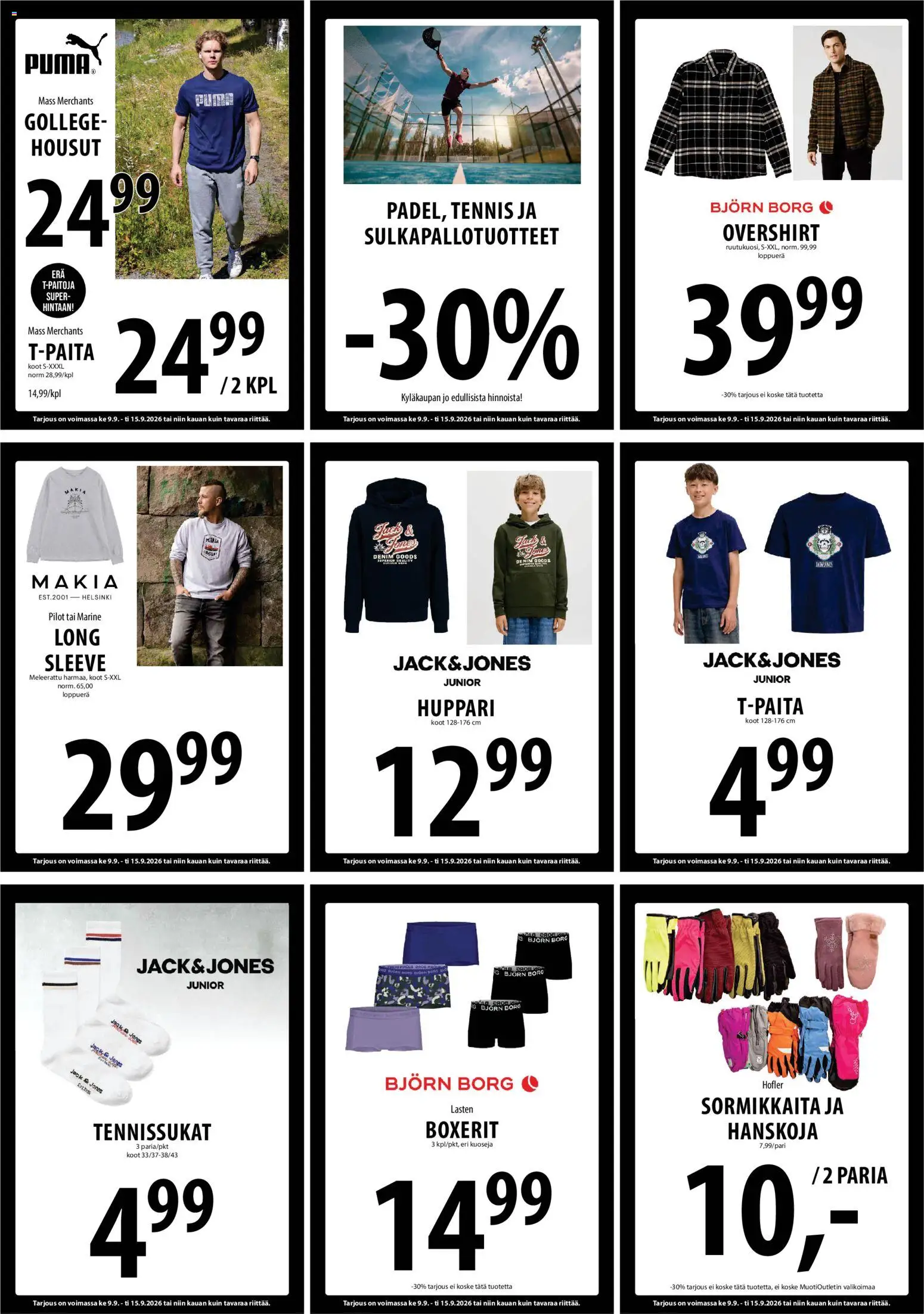 Tuuri tarjoukset – voimassa 09/09/2026 alkaen | Sivu: 13 | Tuotteet: Huppari, Housut
