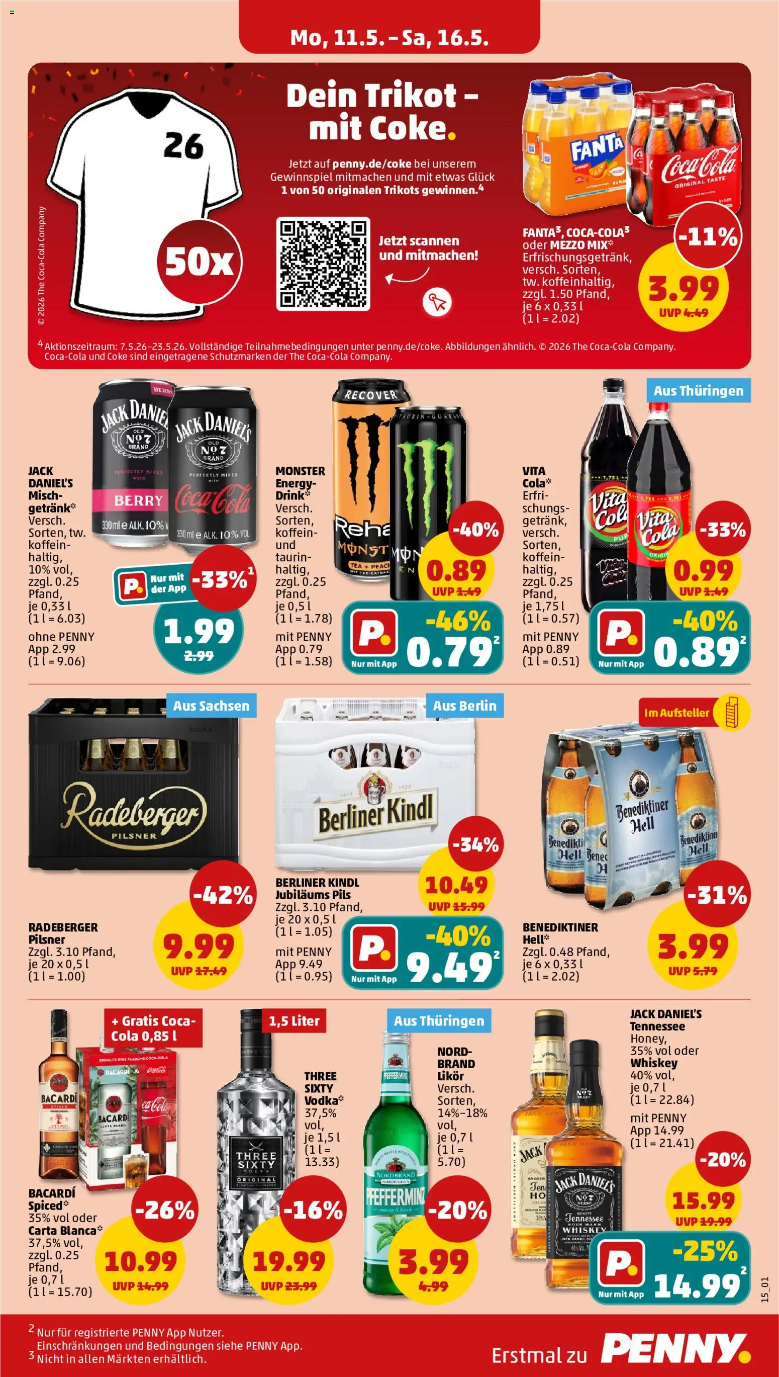 Penny Prospekt 	 – gültig ab 11.05.2026 | Seite: 17 | Produkte: Mezzo mix, Coca cola, Fanta, Cola