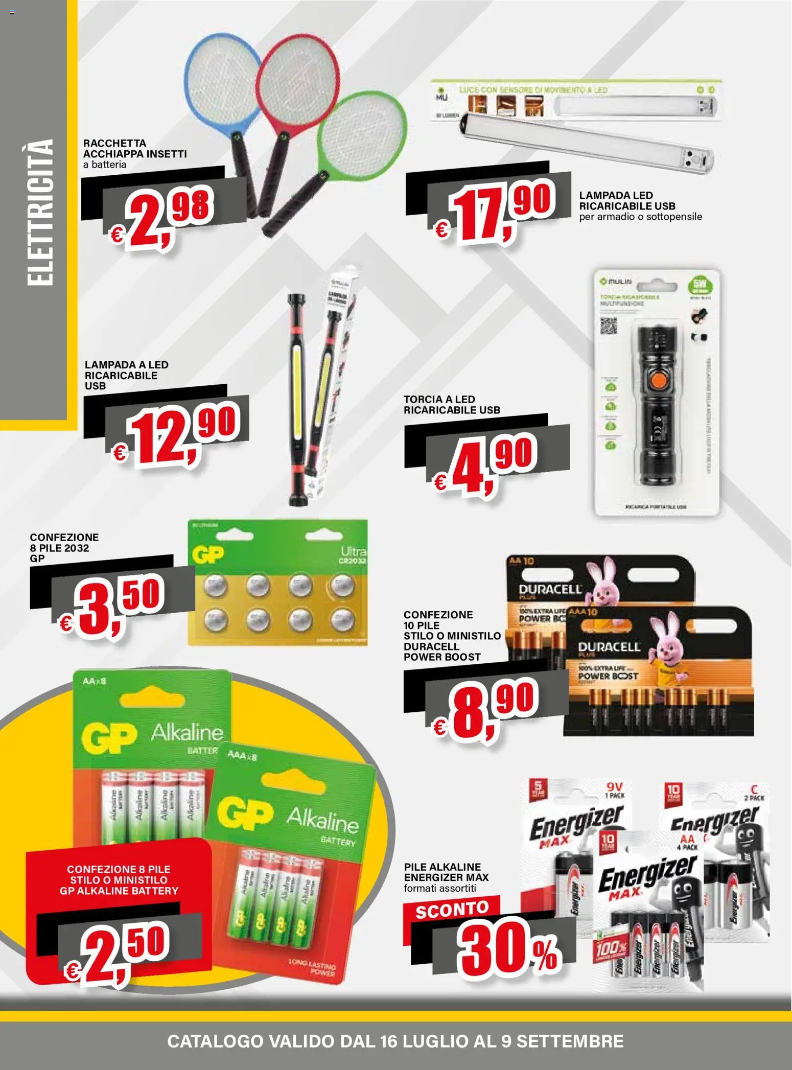 Volantino Il Gigante del 16/07/2026 | Pagina: 14 | Prodotti: Pile, Torcia, USB, Batteria