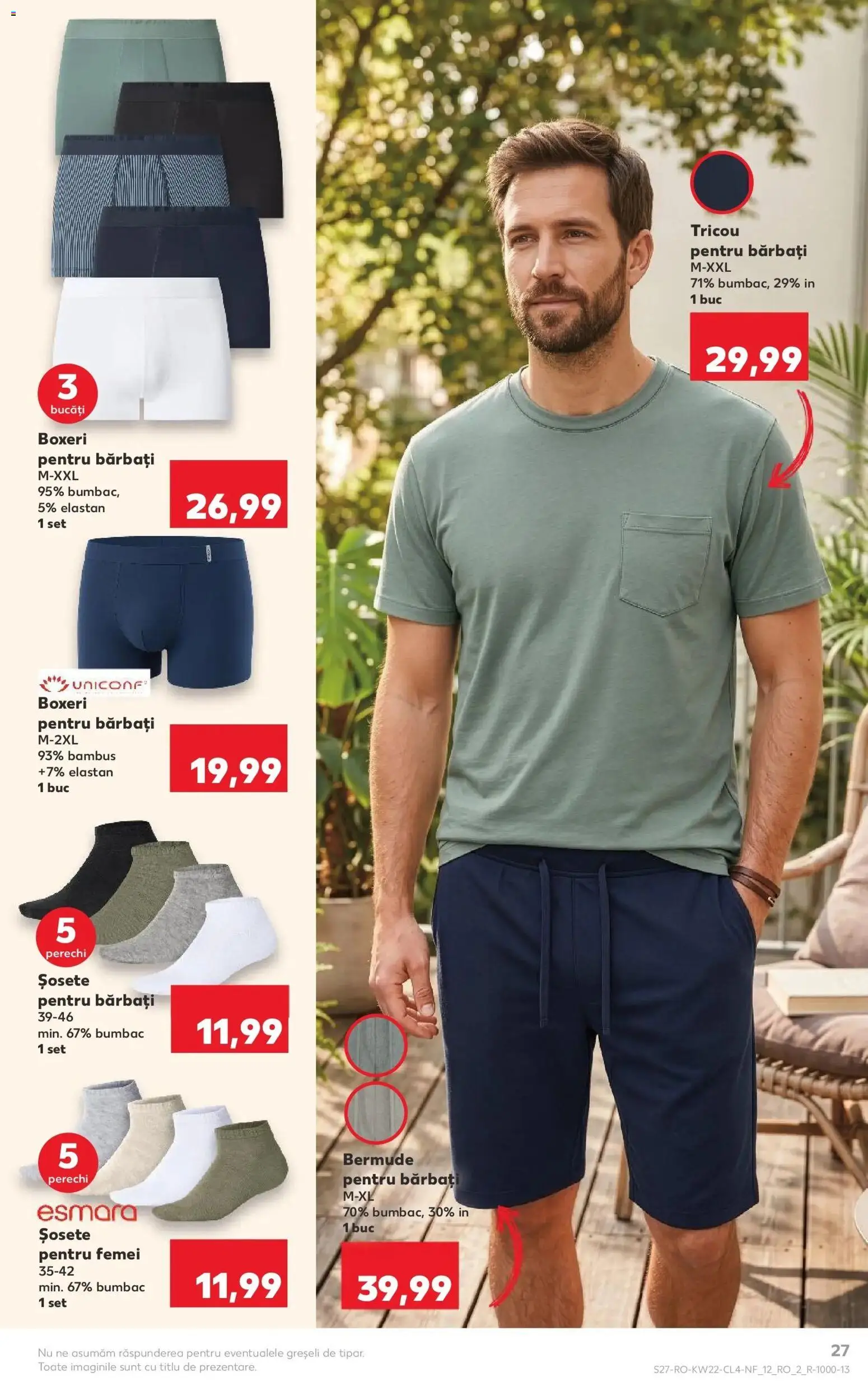 Noul catalog Kaufland – valabil de la 27.05.2026 | Pagină: 27 | Produse: Kestane, Tricou, Șosete, Boxeri
