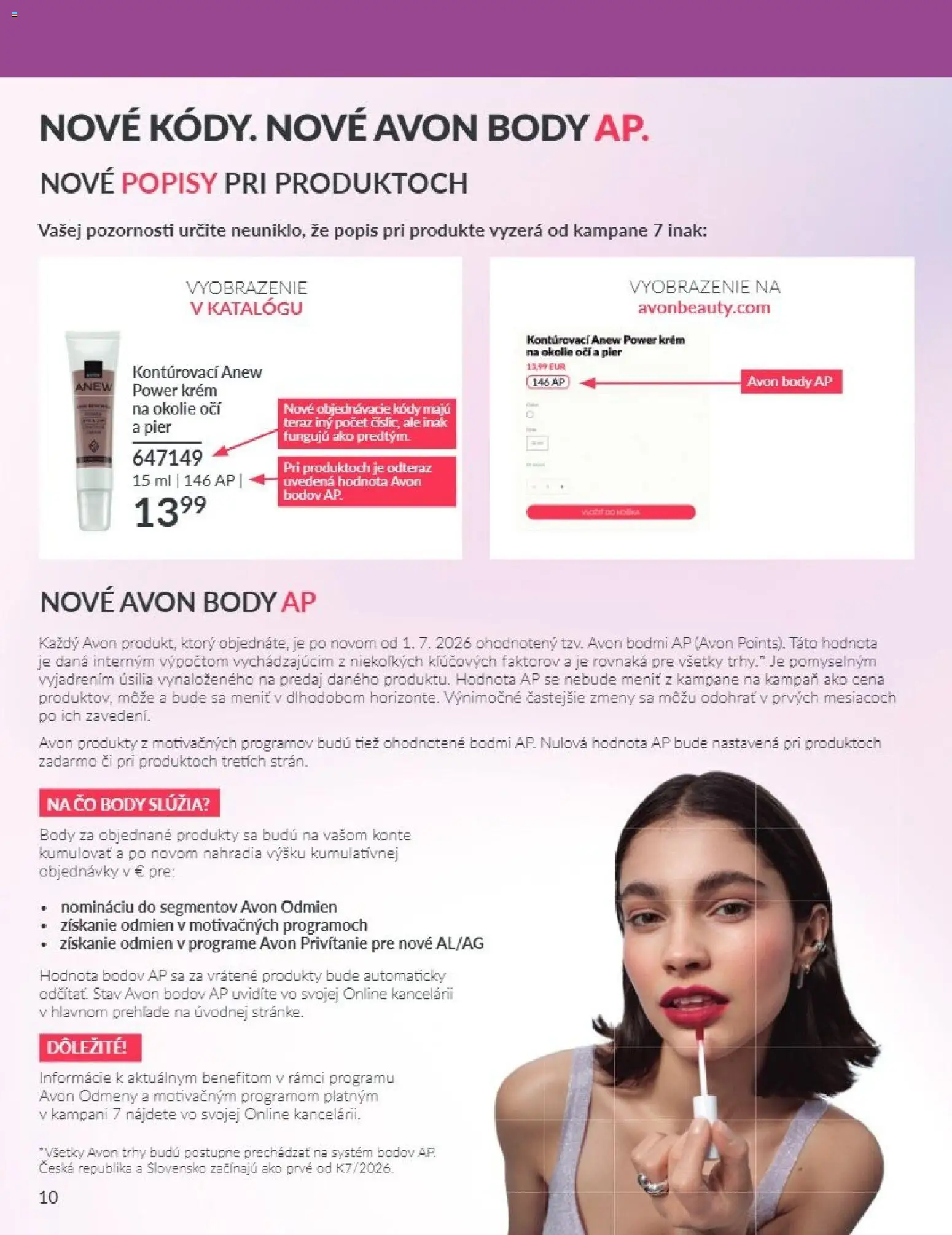Nové Avon akcie – leták je platný od 01.07.2026 | Strana: 10 | Produkty: Krém