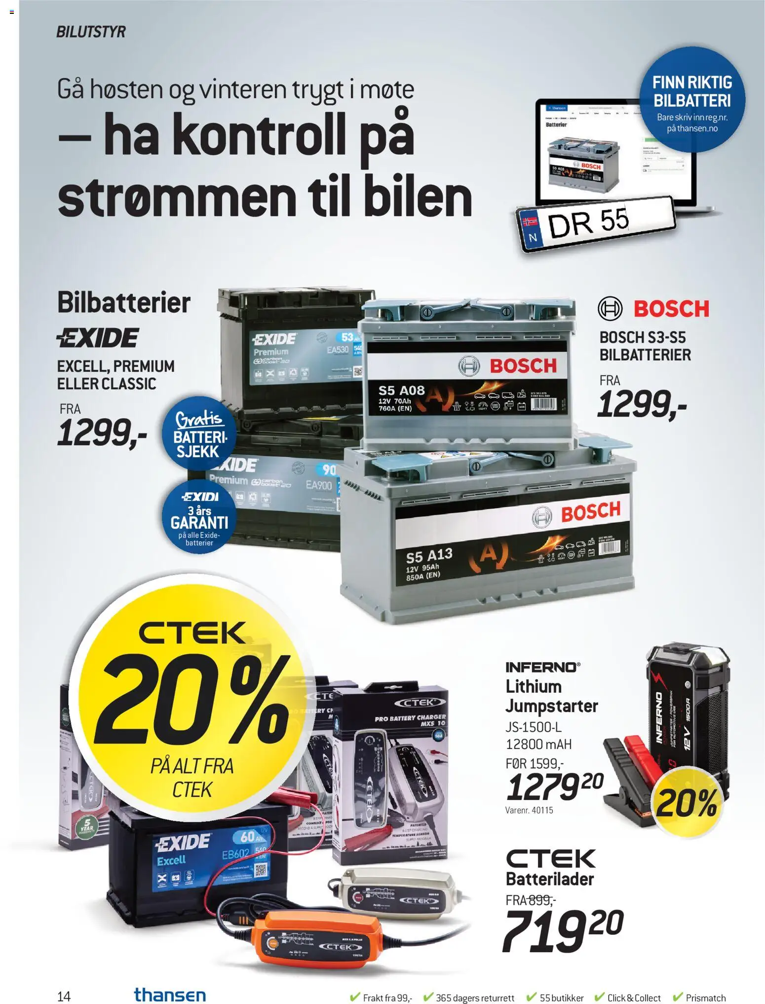 {H1} | Side: 14 | Produkter: Batterier, Batteri