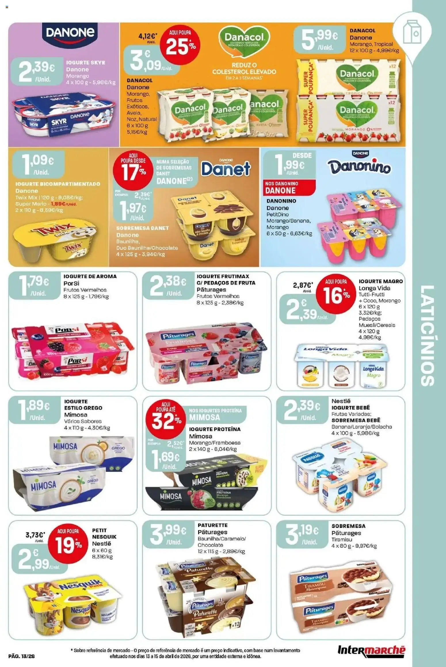 Intermarché - Isto é que são preços BAIXOS │ válido de 21.05.2026 | Página: 13 | Produtos: Base, Iogurte, Nestlé, Chocolate