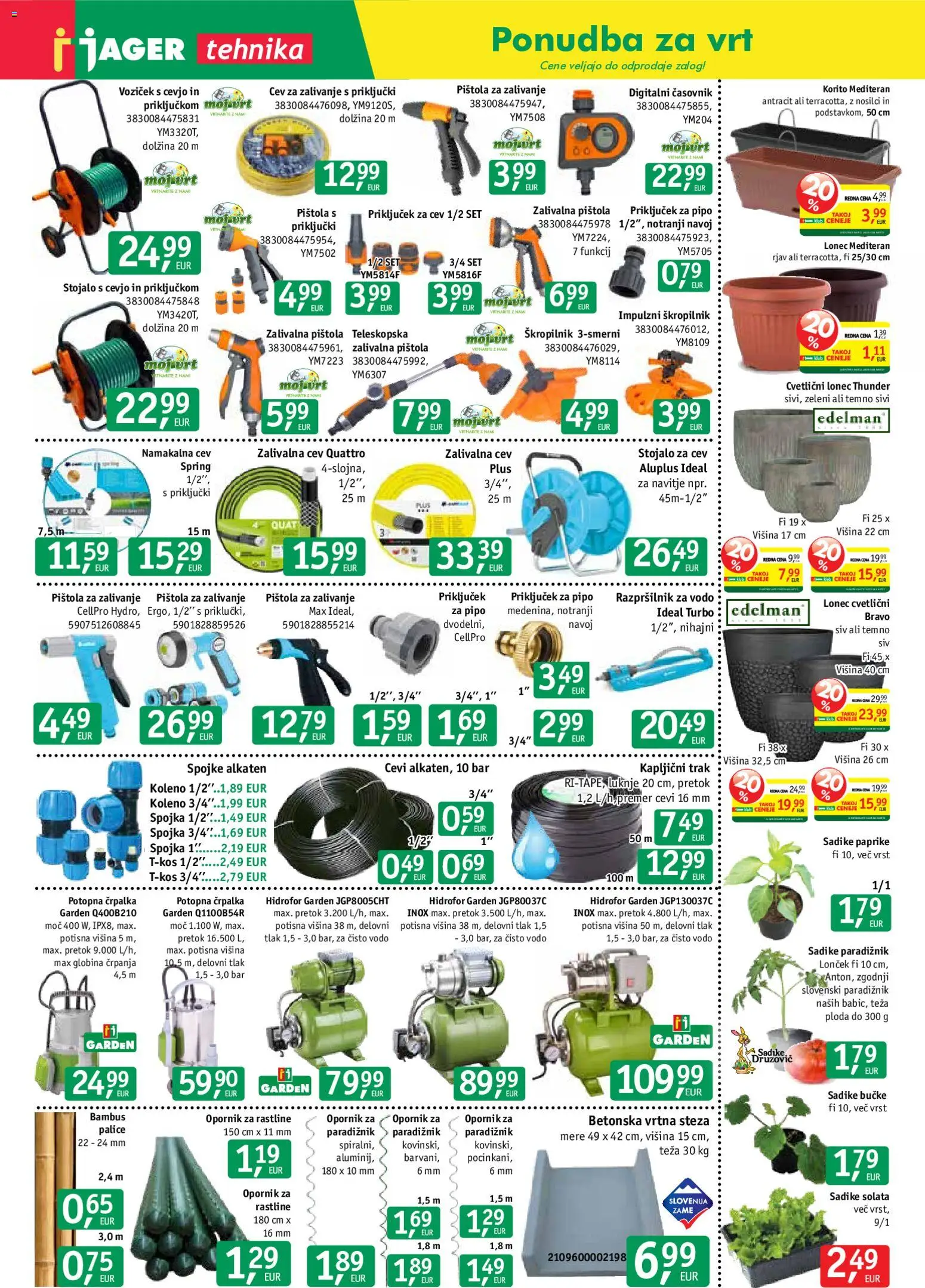 Novi Jager katalog ponudbe – veljaven od 27.05.2026 | Stran: 1 | Izdelki: Nosilci, Solata, Voziček, Časovnik