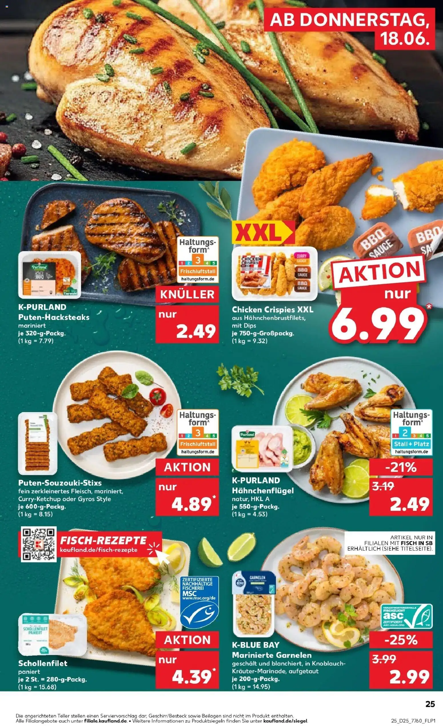 Kaufland Prospekt München – gültig ab 15.06.2026 | Seite: 34 | Produkte: Garnelen, Fisch, Gyros, Knoblauch